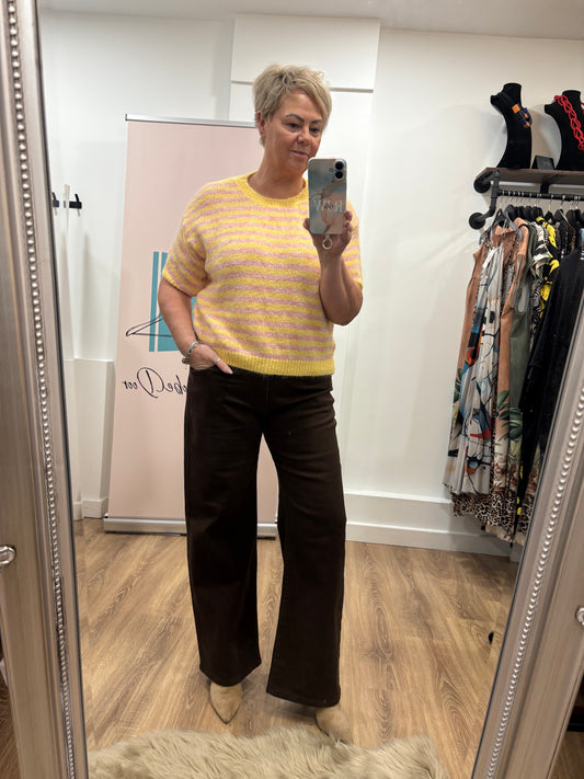 Stripe, Short Sleeve Jumper