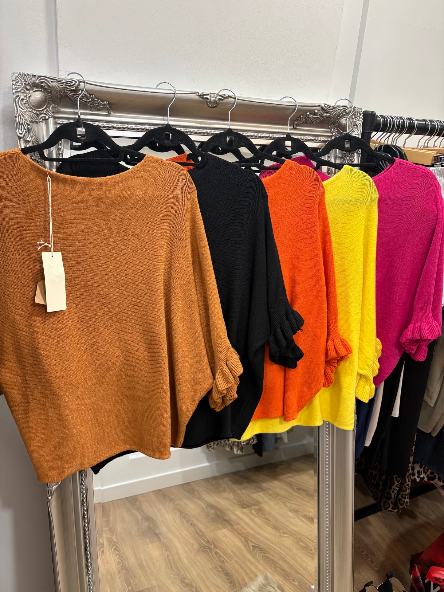 Frill Sleeve Soft Knit Jumper