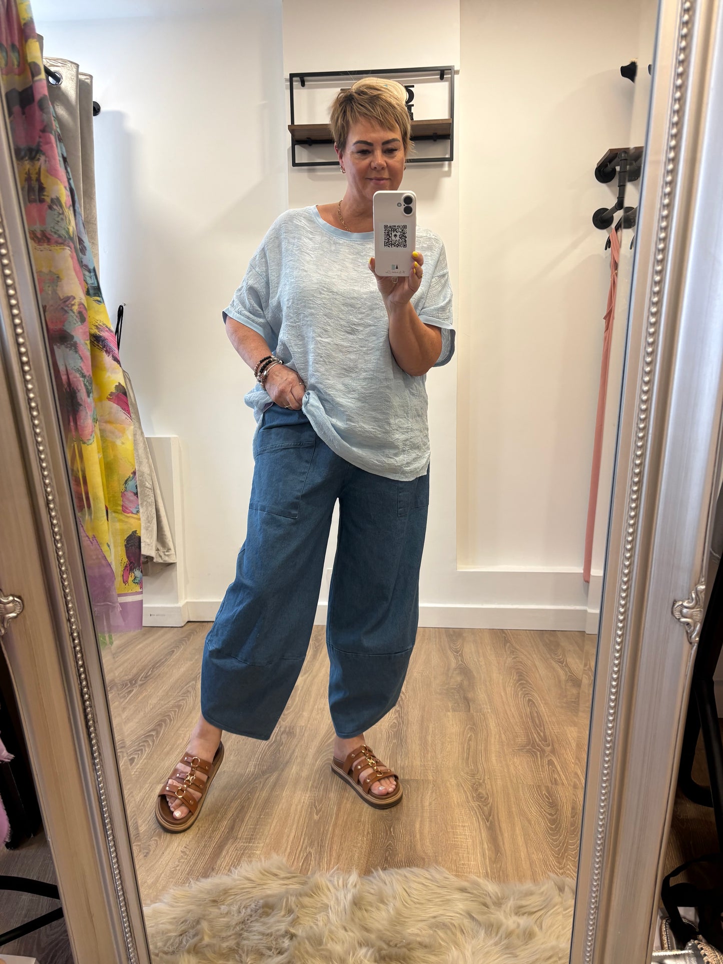 Tulip Hem Denim Joggers