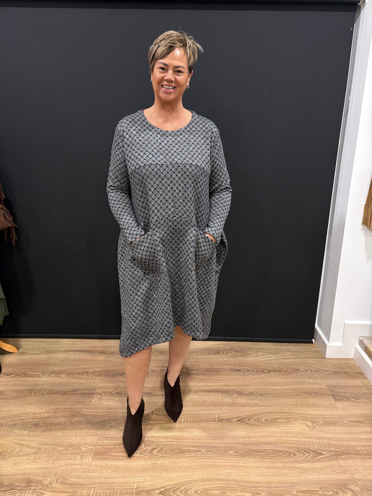 Pocket Front, Smock Dress