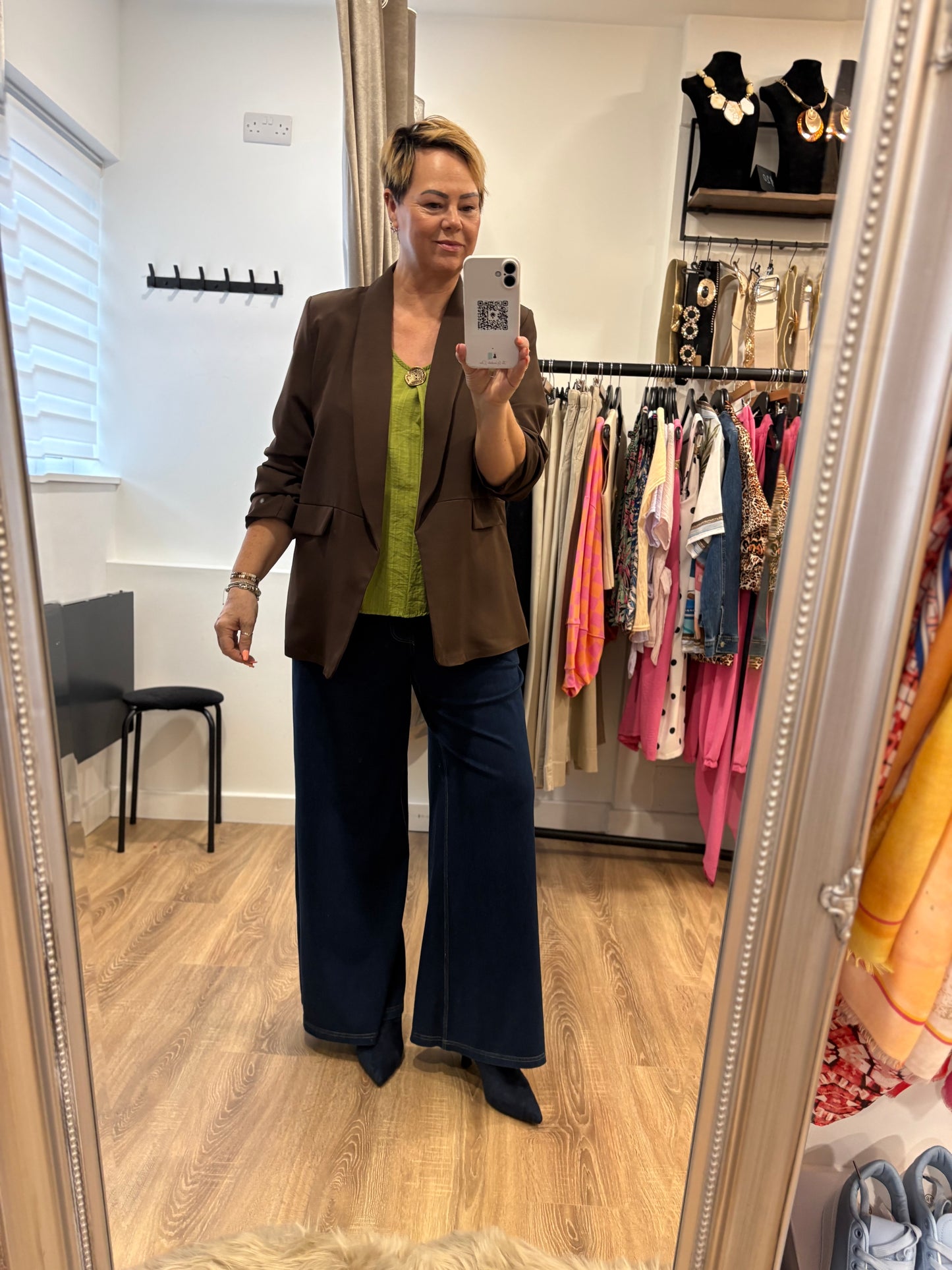 Ruched Sleeve Blazer