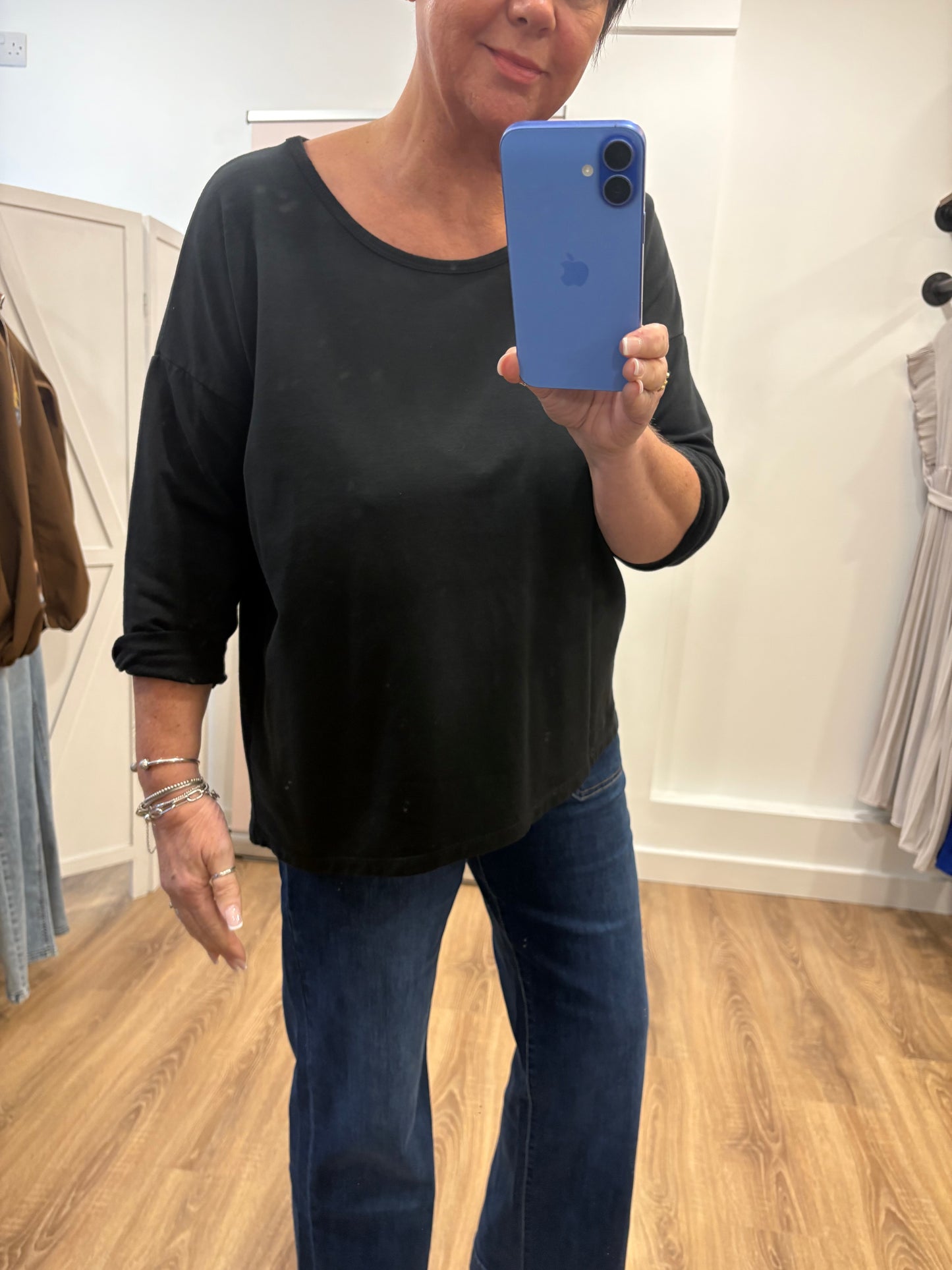 Plain, Curved Hem Sweatshirt