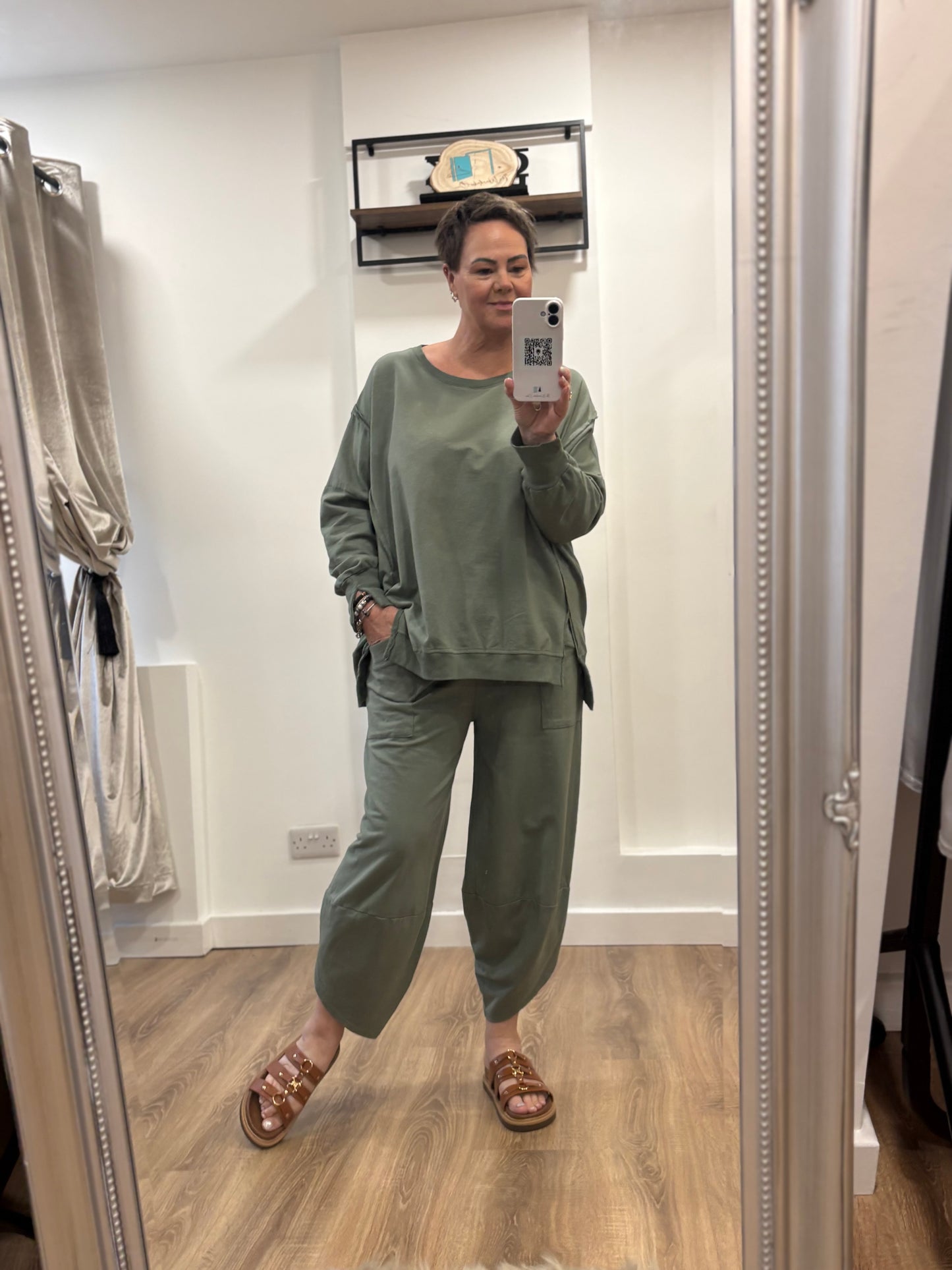 Tulip Hem Lounge Set - Khaki