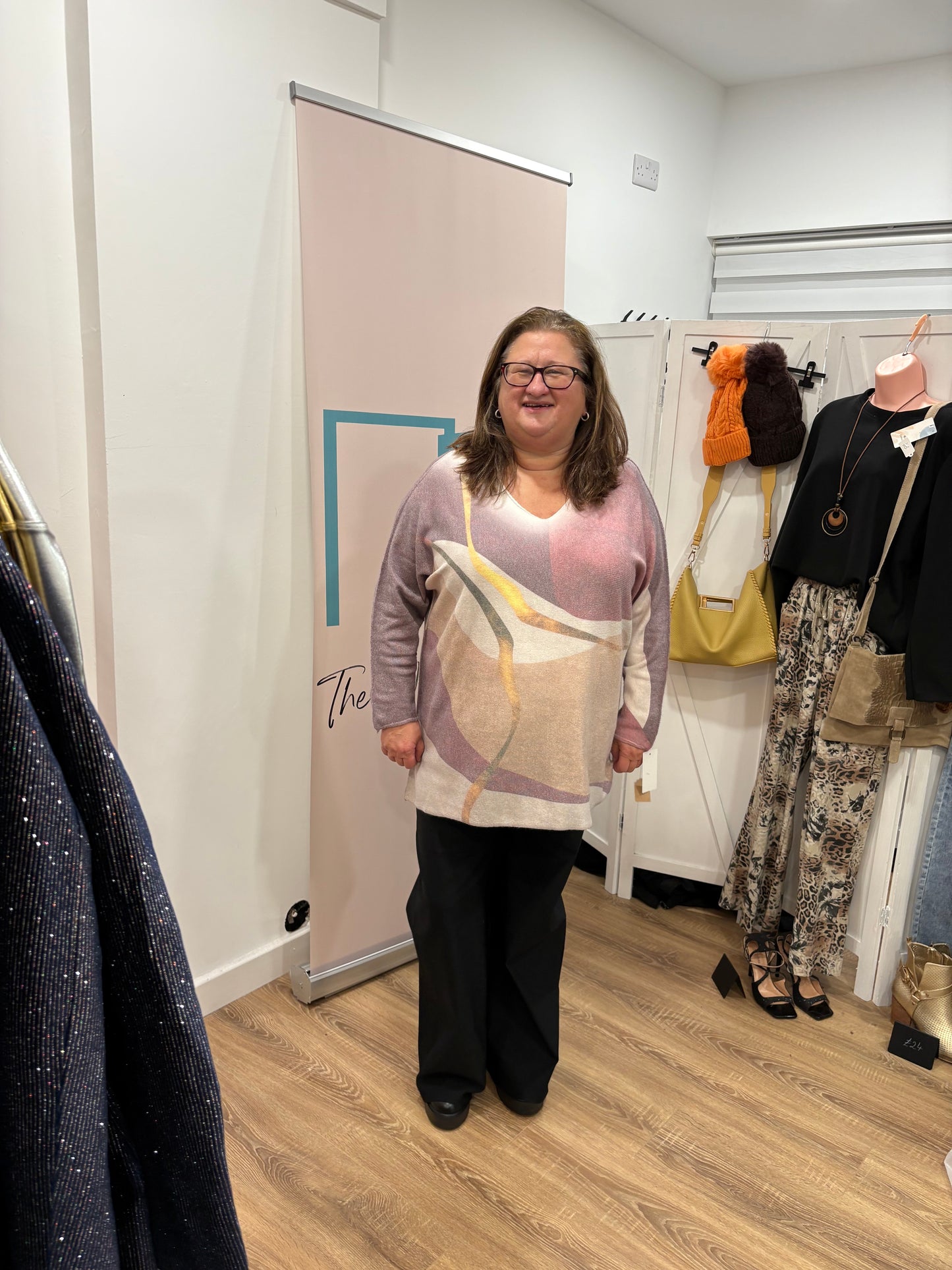 Oversized Pastel Design Soft Knit