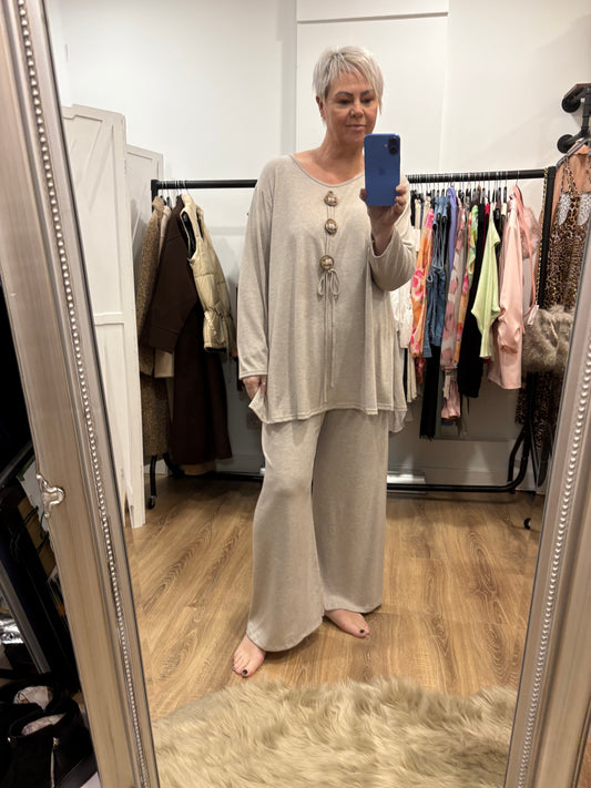 Wide Leg Loungewear Set