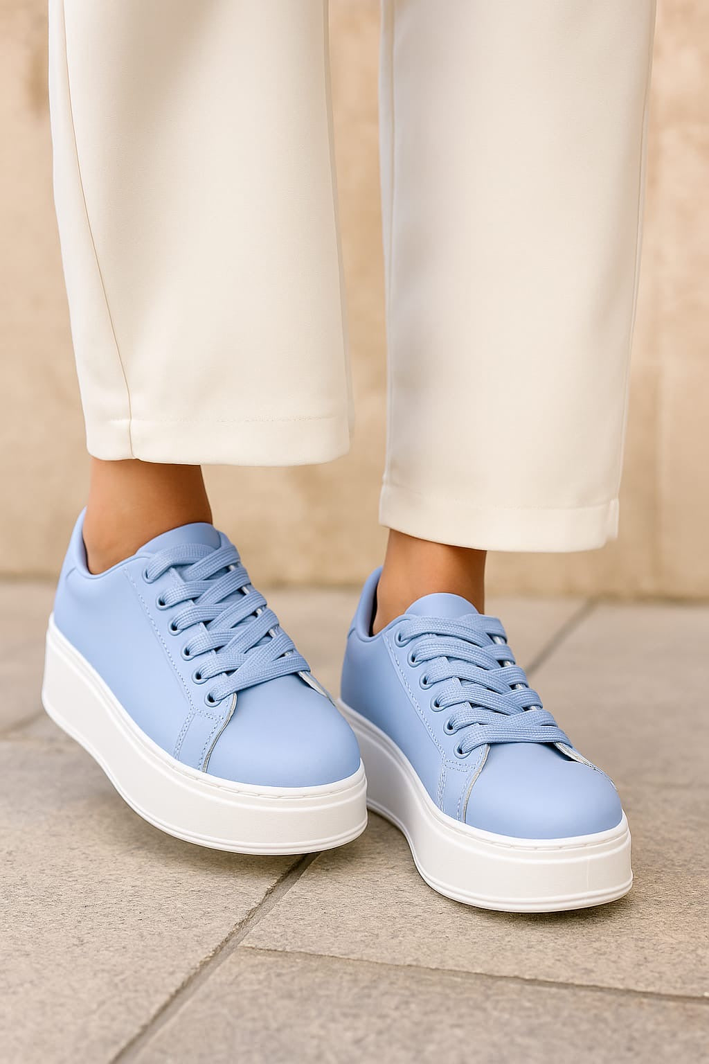 Baby Blue Platform Trainer