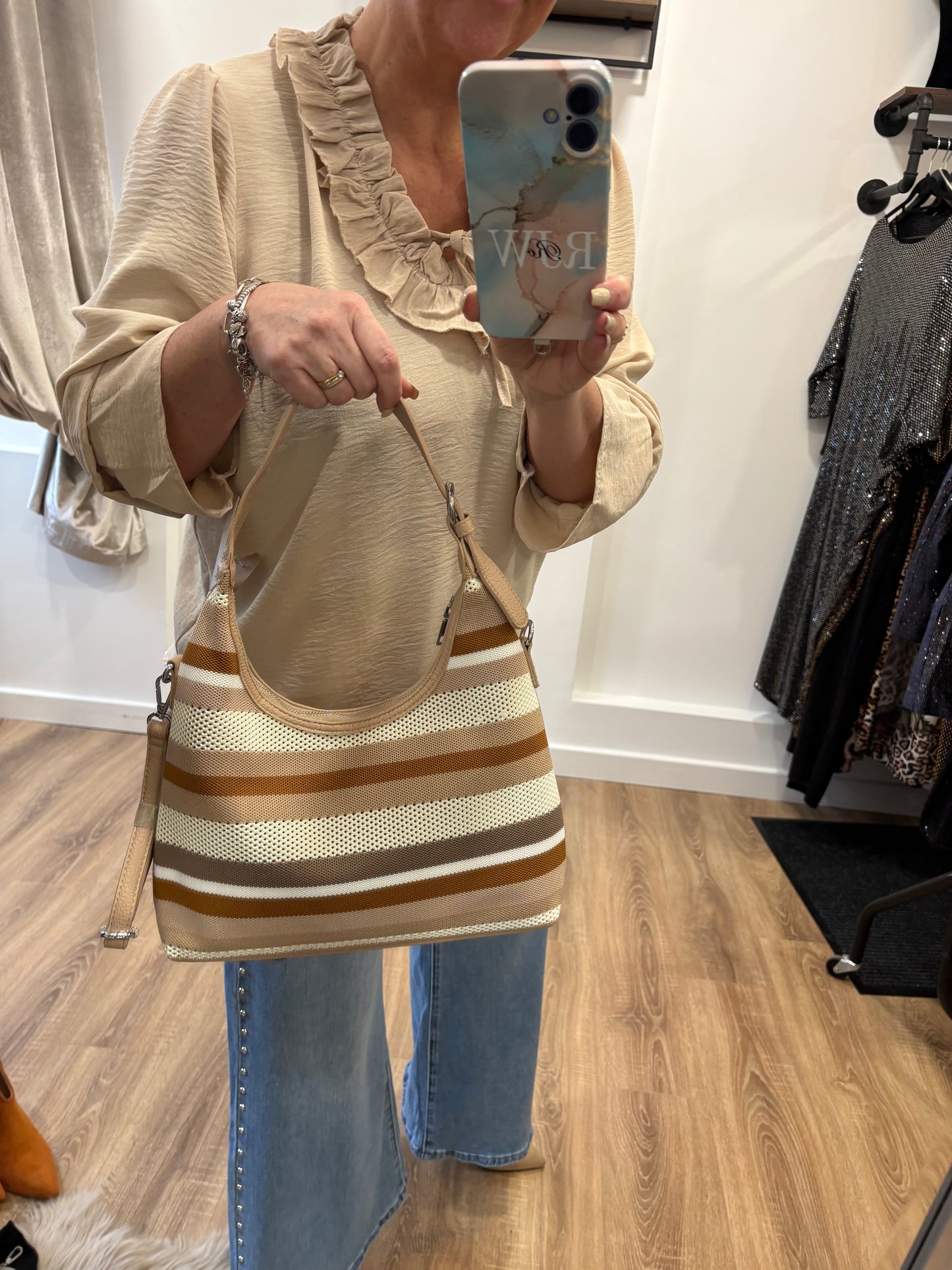 Stripe Shoulder Bag