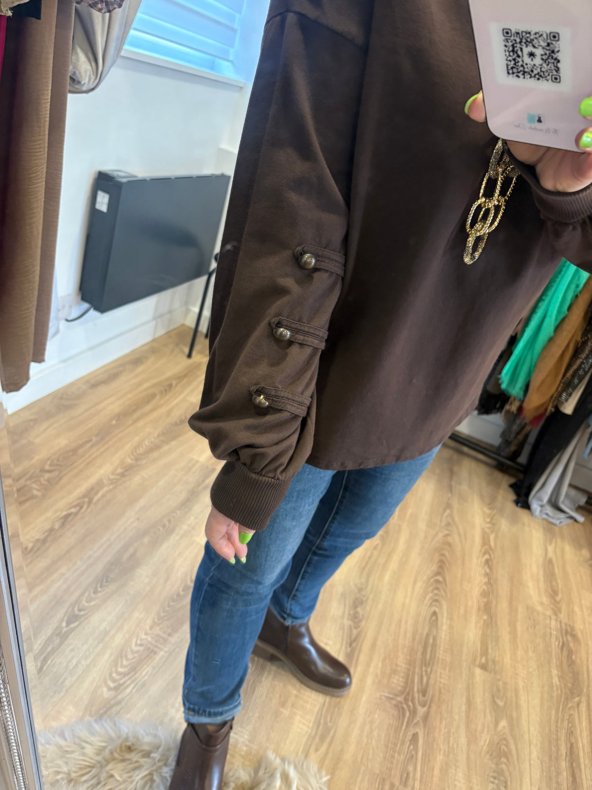 Military Sleeve Sweatshirt
