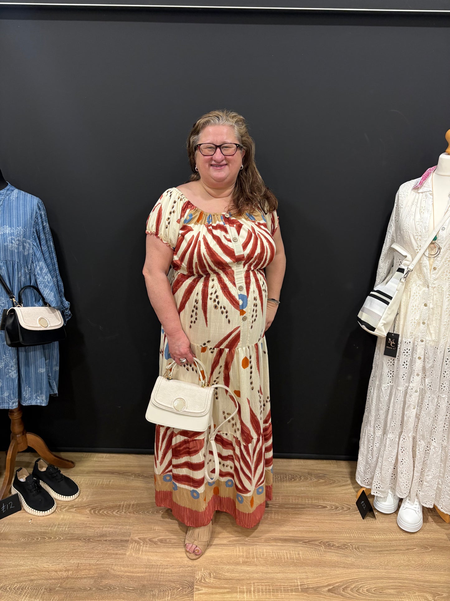 Button Front Maxi Dress