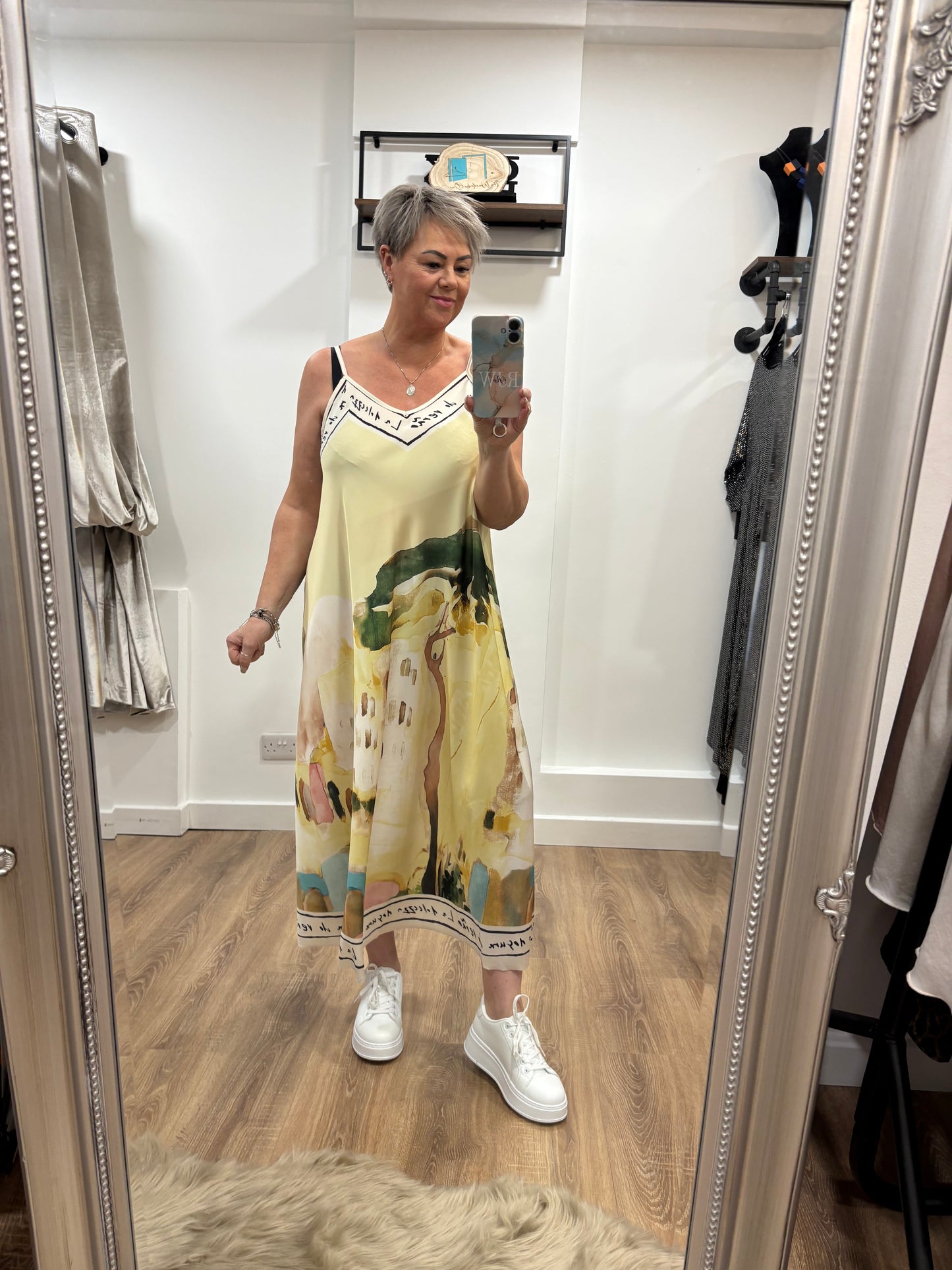 Satin, Strappy Midaxi Design Dress