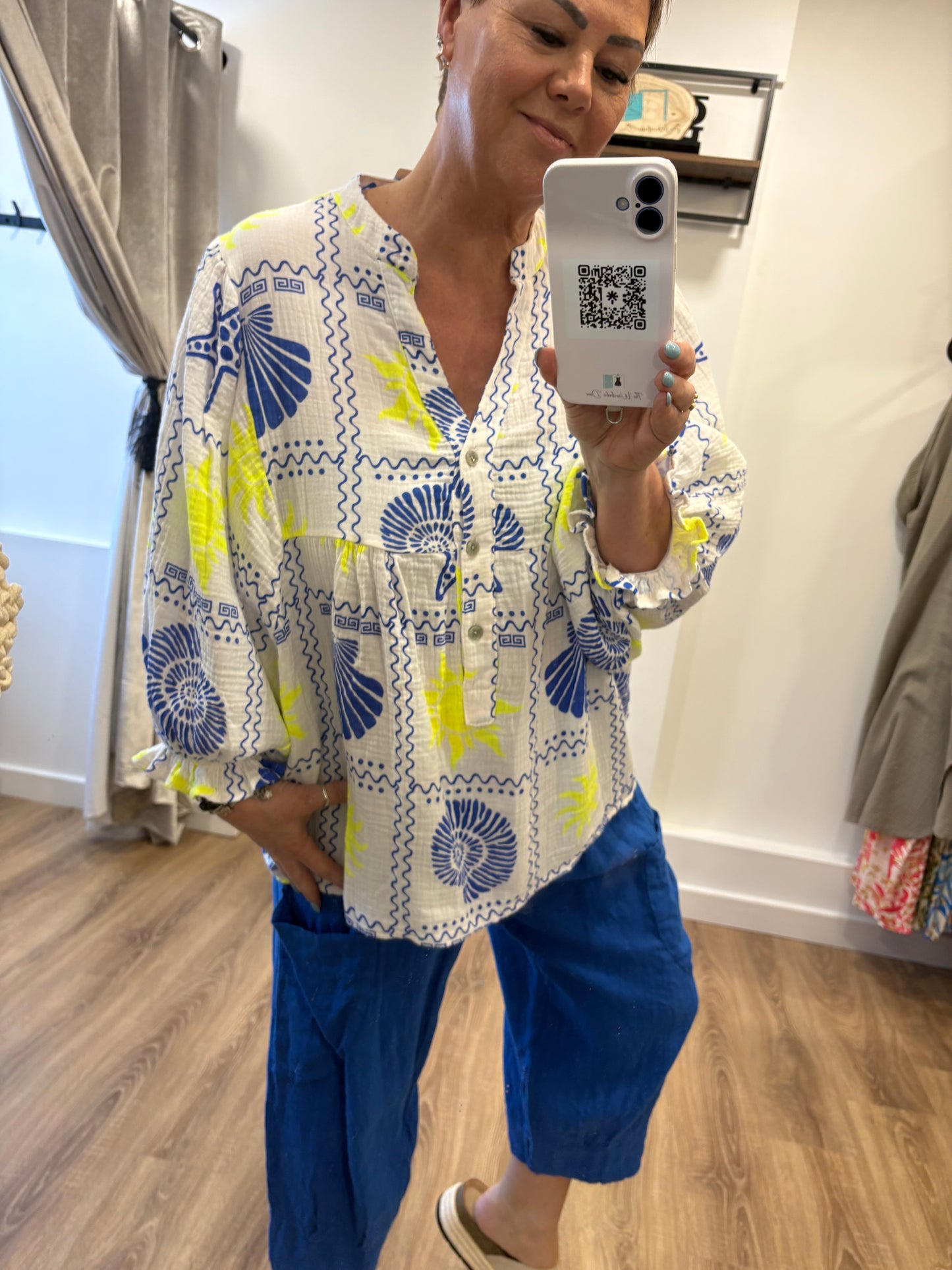 Cheesecloth Seaside Smock Shirt