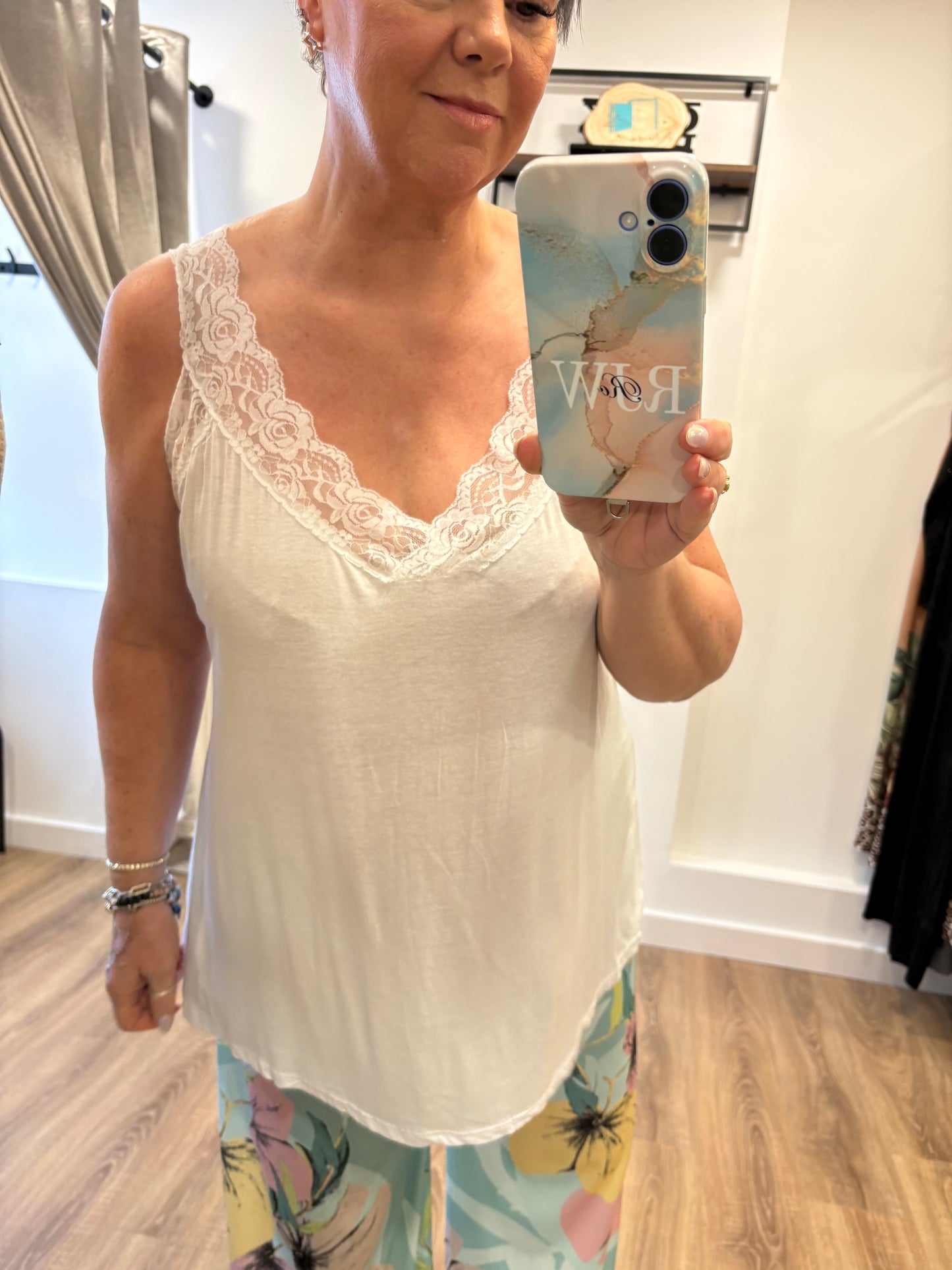 Lightweight, Lace Vest Top