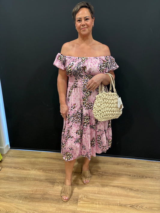 Animal Print Midi Dress
