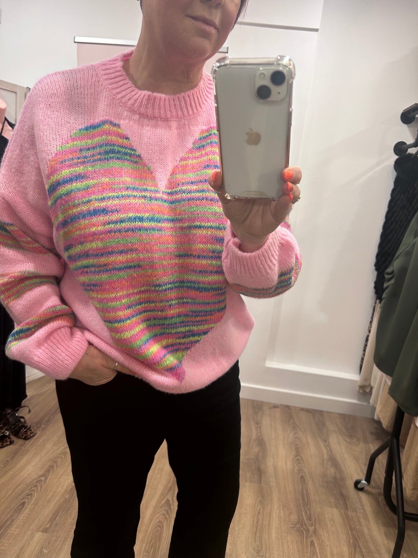 Multicoloured Heart Jumper