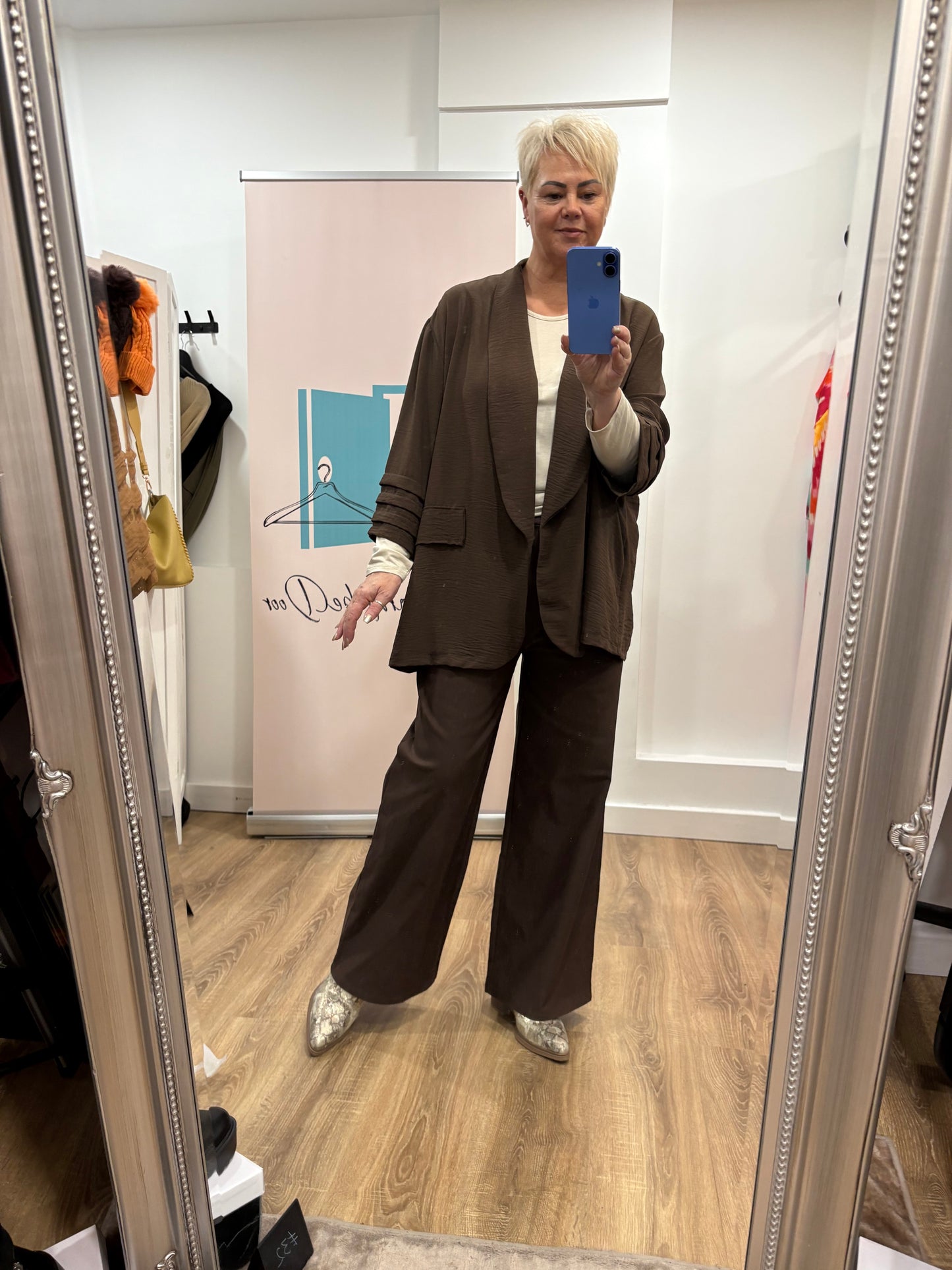 Stretch Wide Leg Trousers