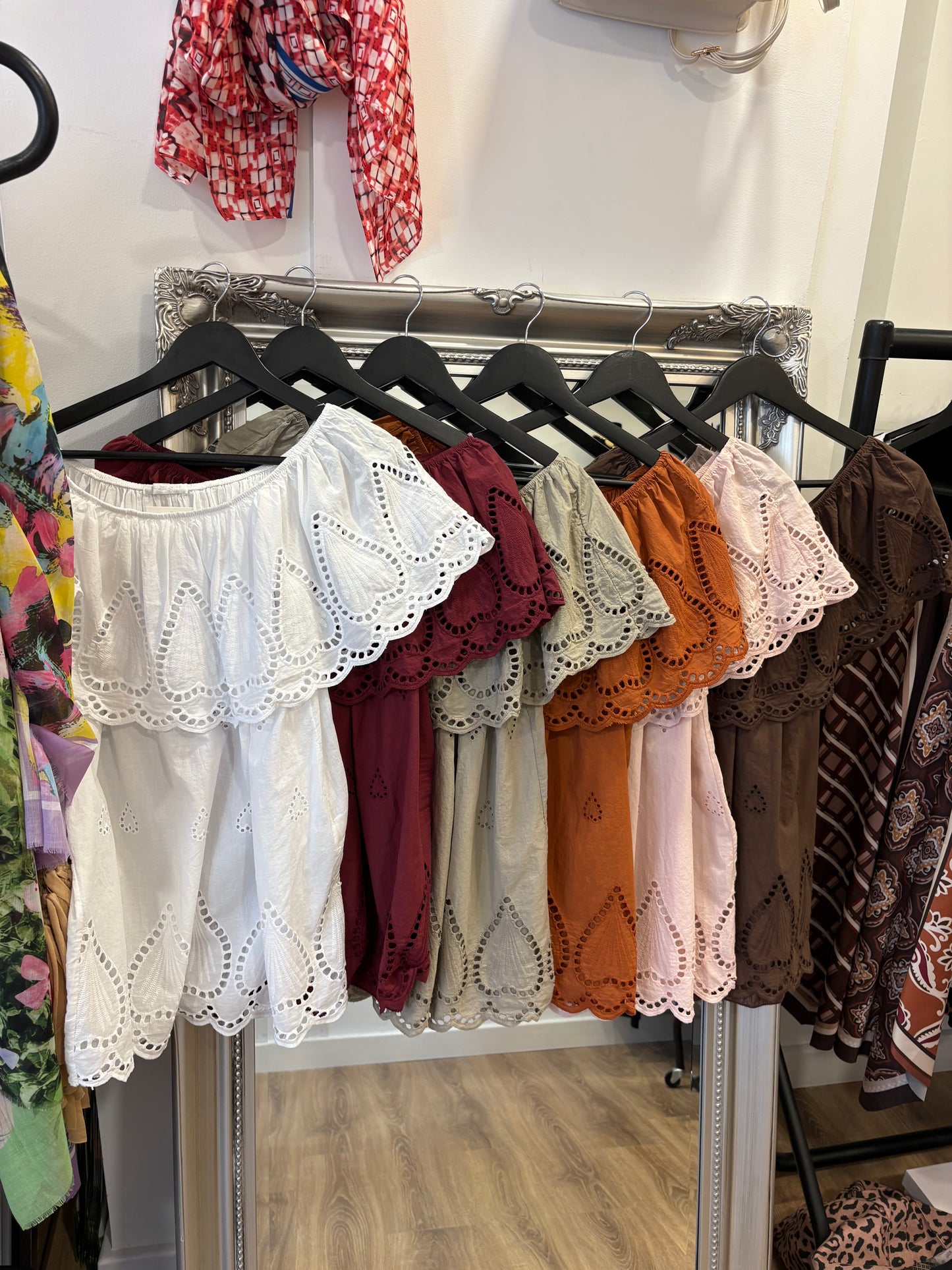 Broderie Anglaise Bardot Top