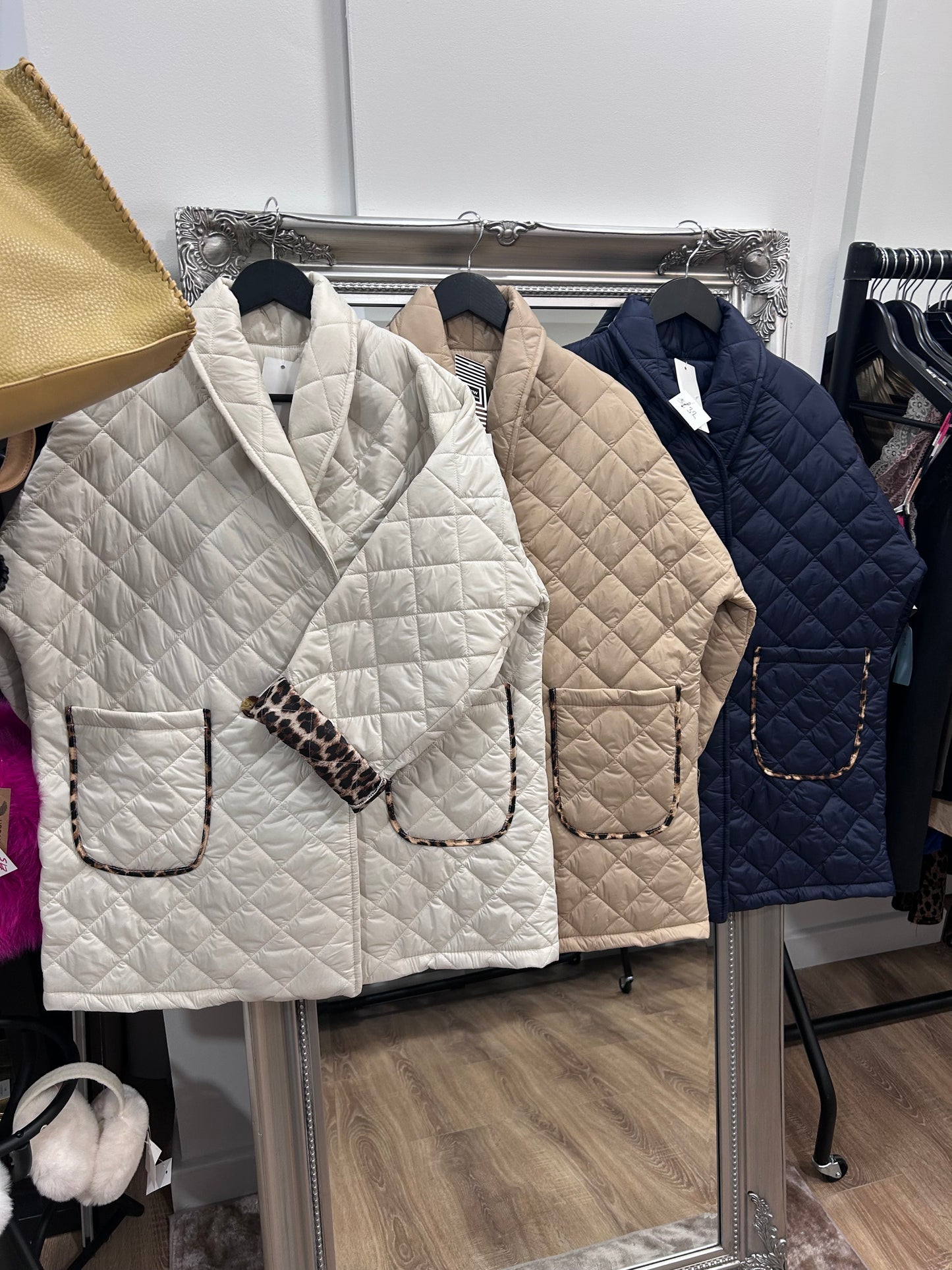 Animal Trim Quilted Jacket