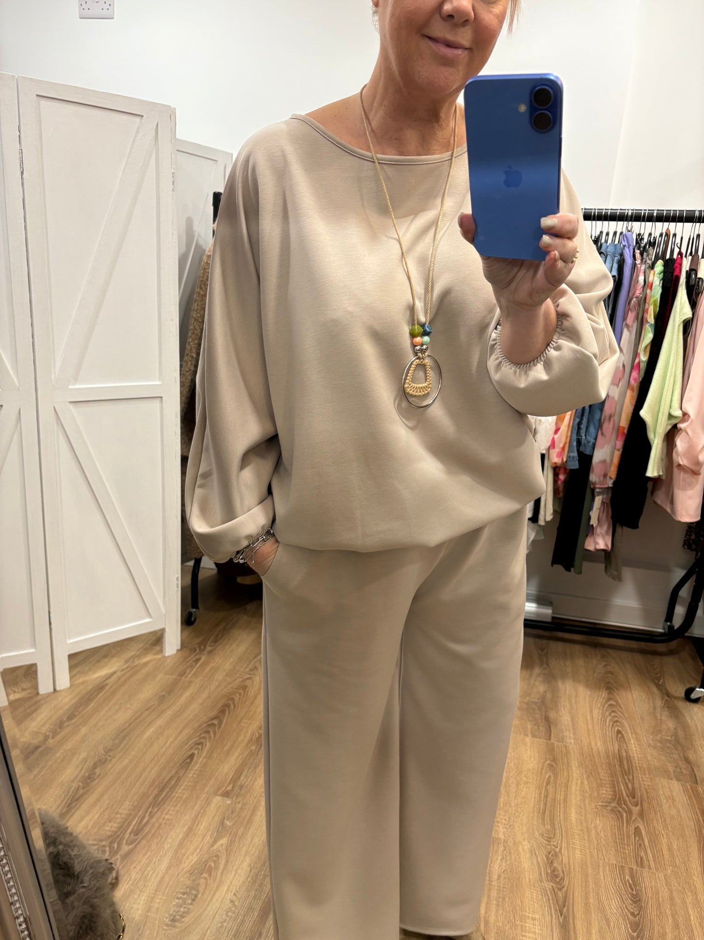 Lounge Set with Elasticated hem and Wide Leg