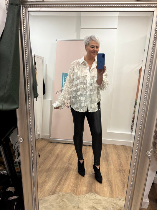 Glitter, Shredded Detail Shirt