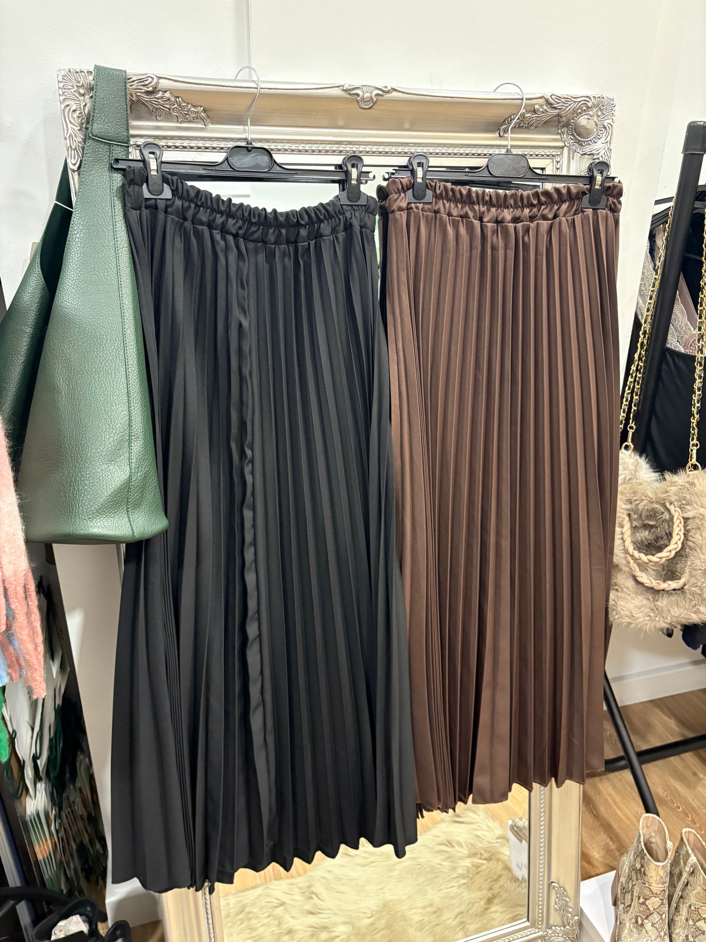 Pleated Maxi Skirt