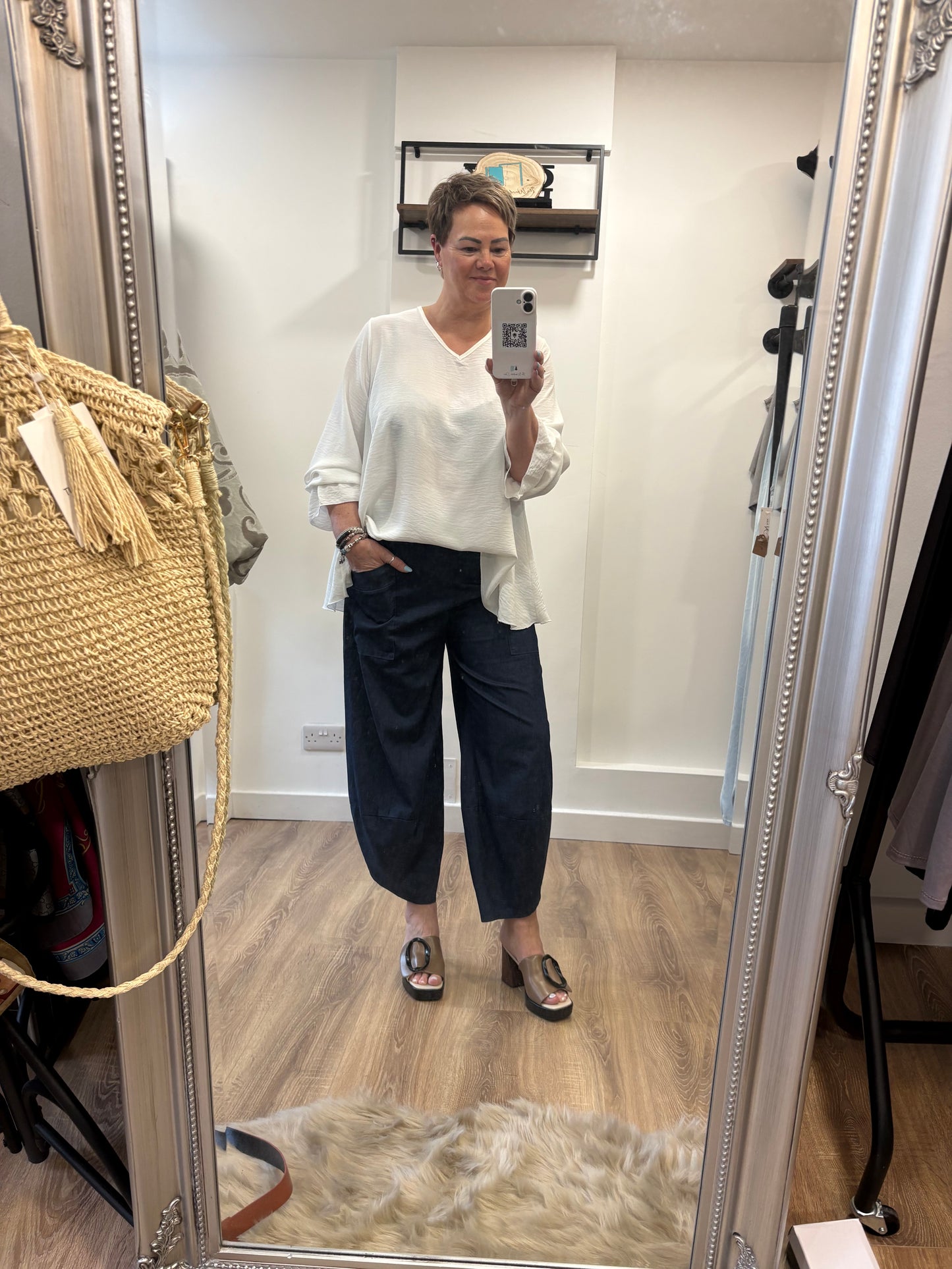 Tulip Hem Denim Joggers