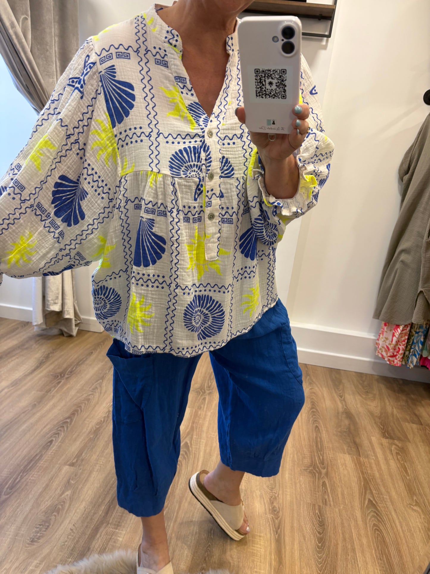Cheesecloth Seaside Smock Shirt