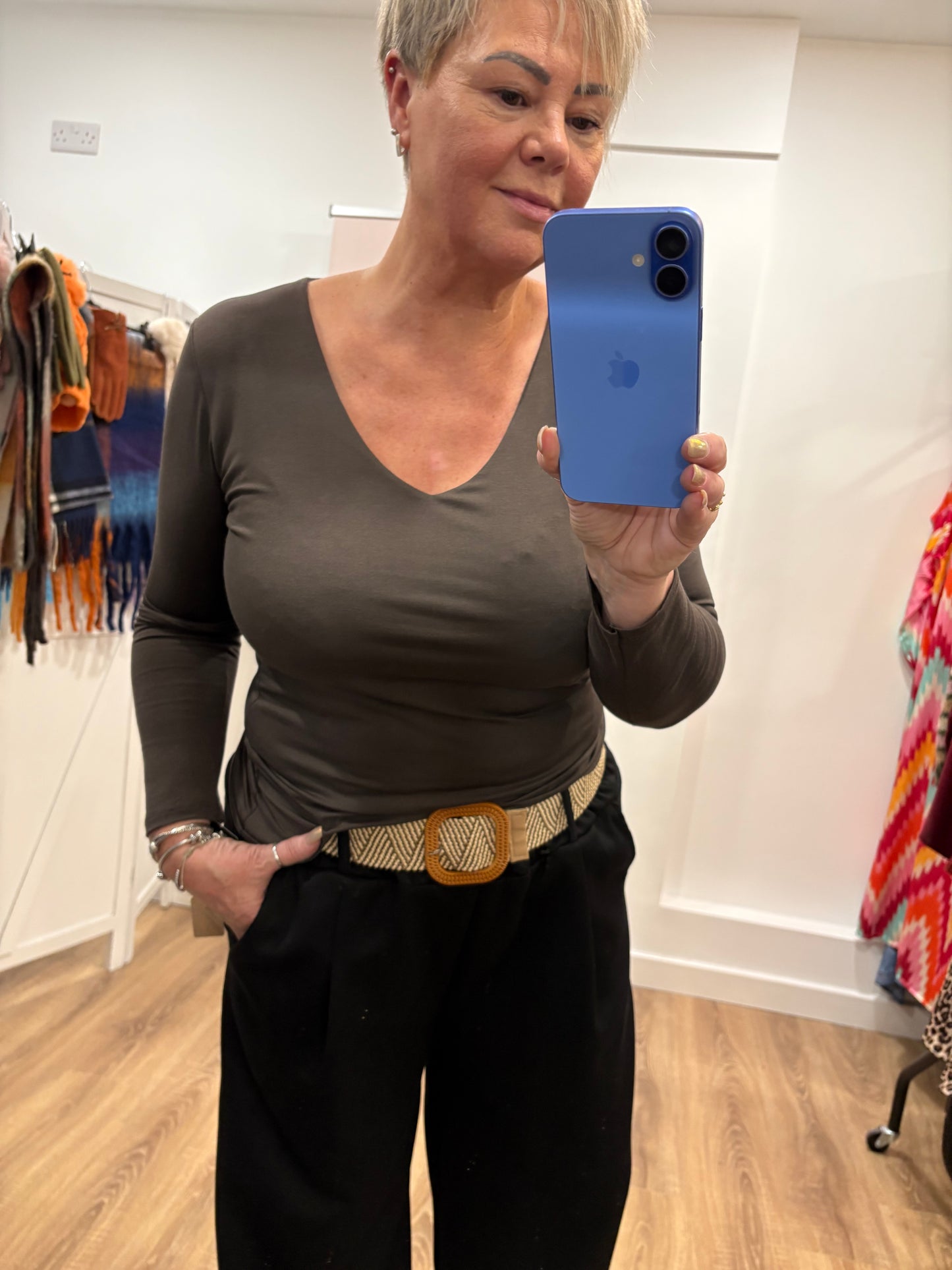 V Neck Long Sleeve Layering Top