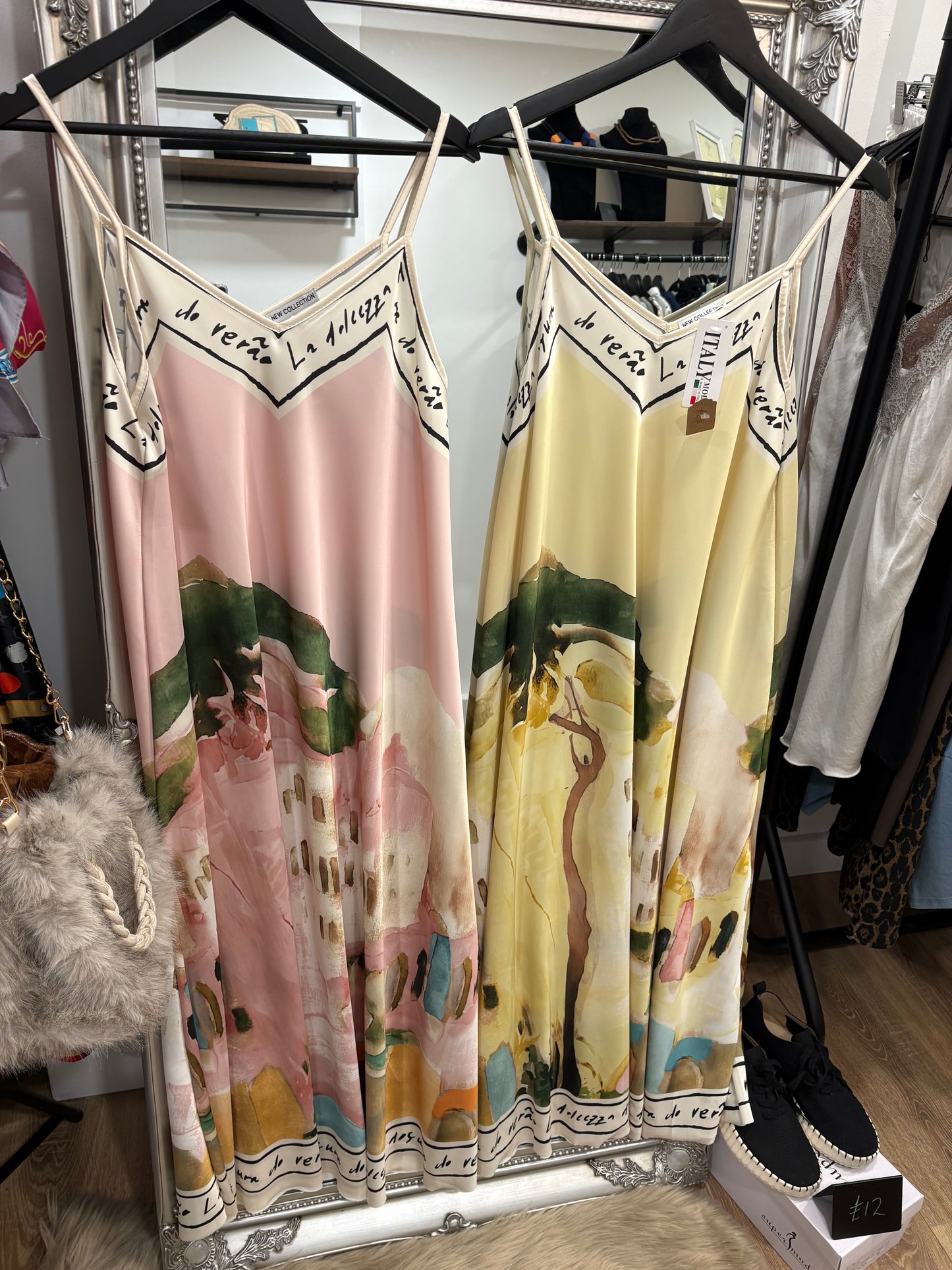 Satin, Strappy Midaxi Design Dress