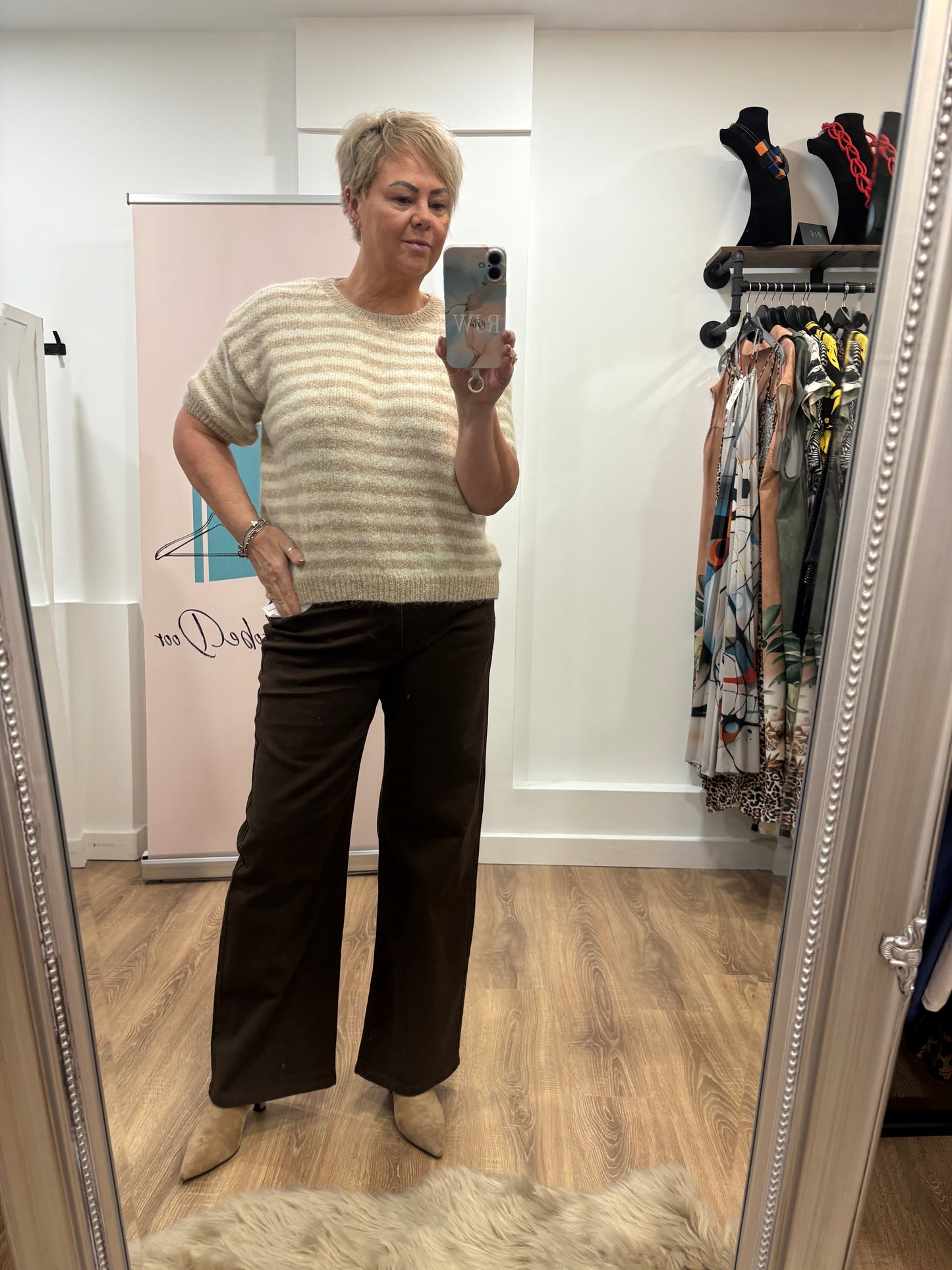 Stripe, Short Sleeve Jumper