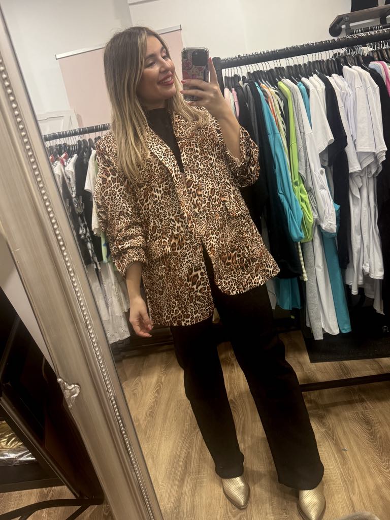 Ruched Sleeve Blazer