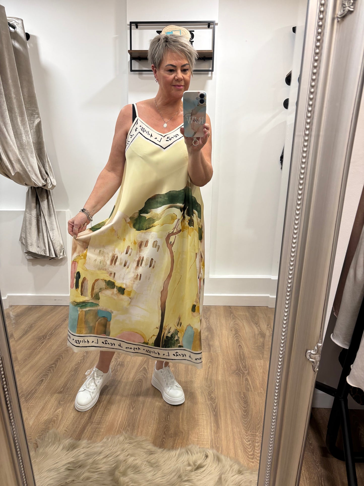 Satin, Strappy Midaxi Design Dress