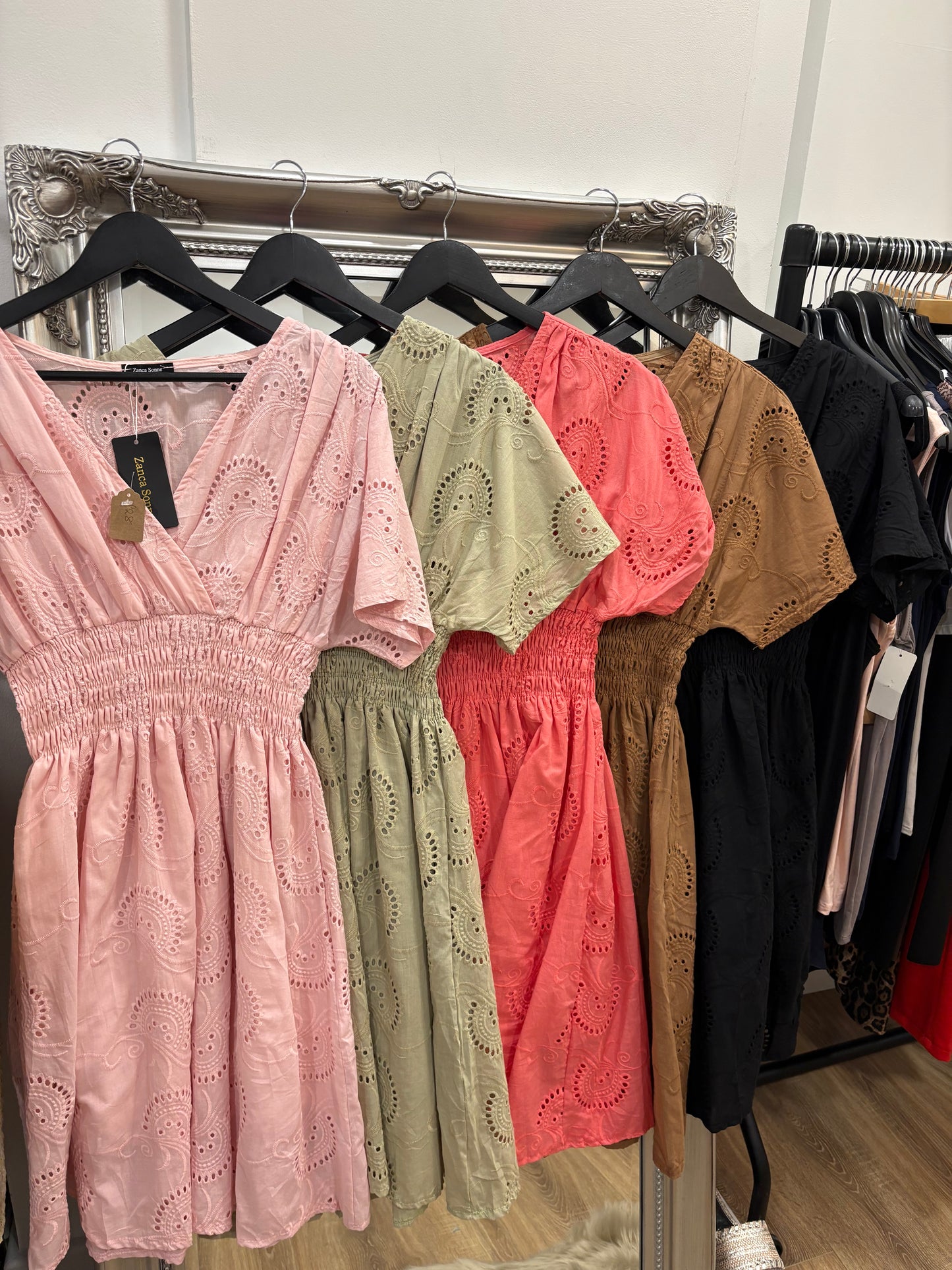 Broderie Anglaise Midi Dress