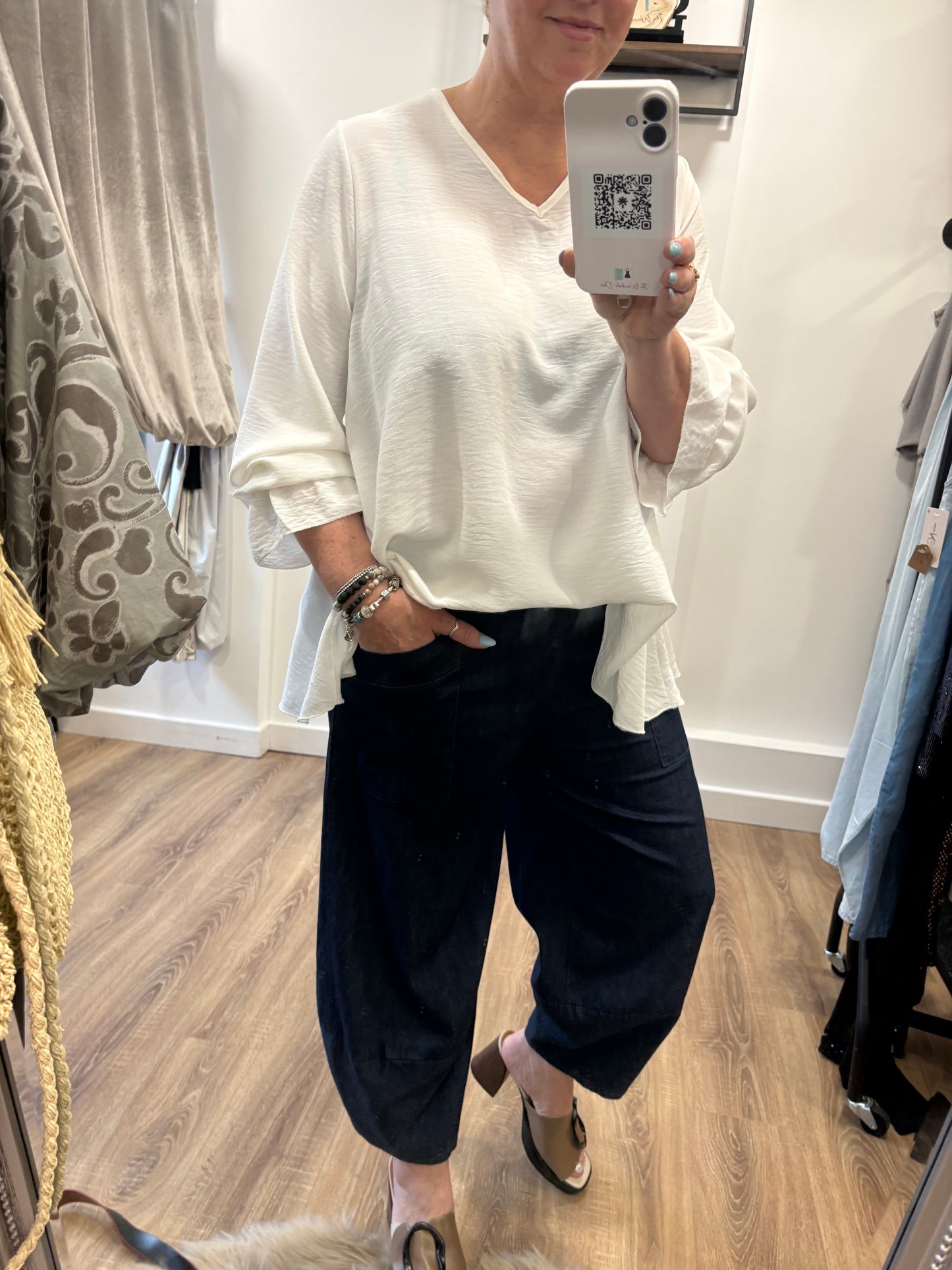 Tulip Hem Denim Joggers
