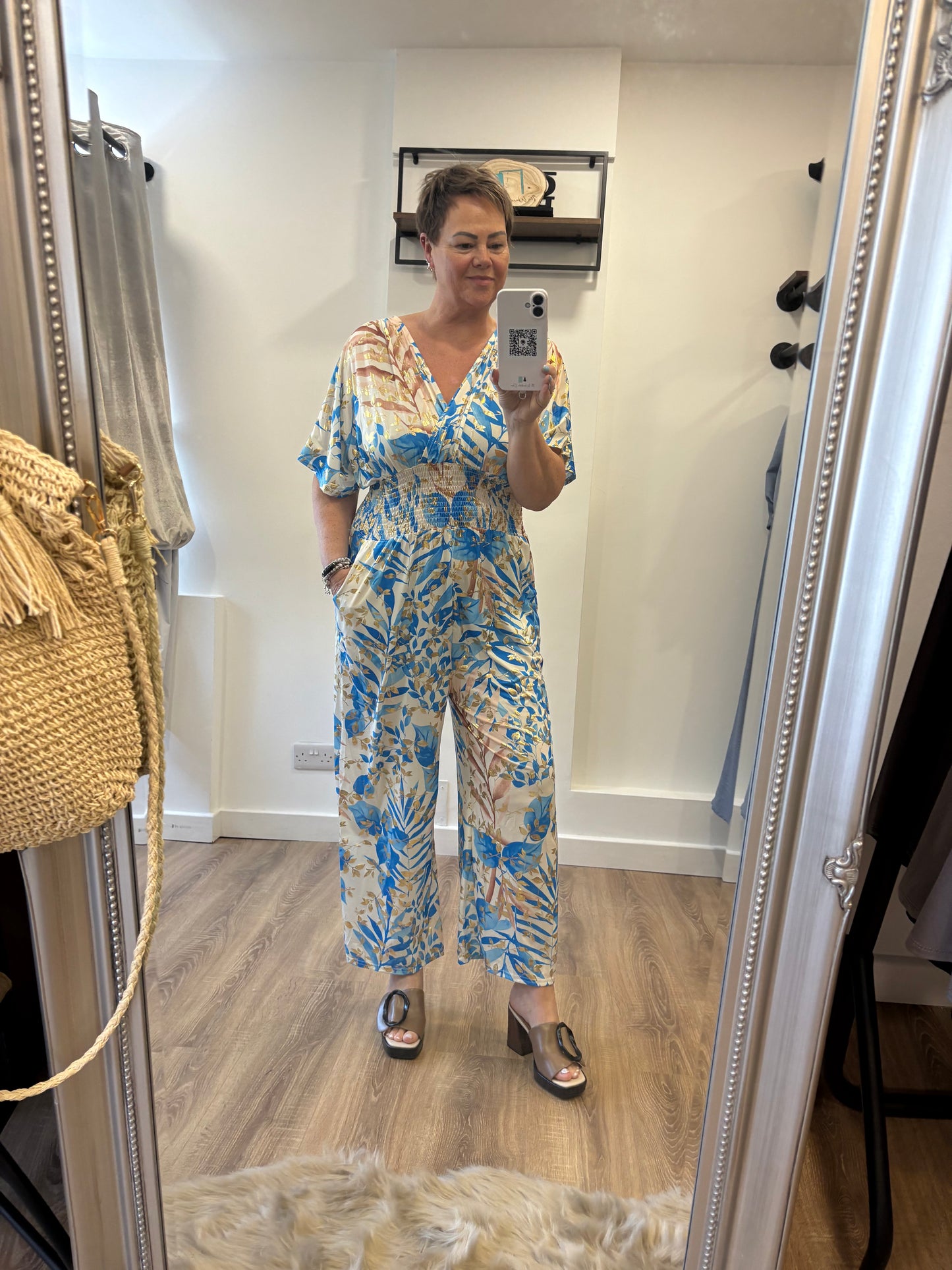 Slinky, Stretch Jumpsuit - Blue