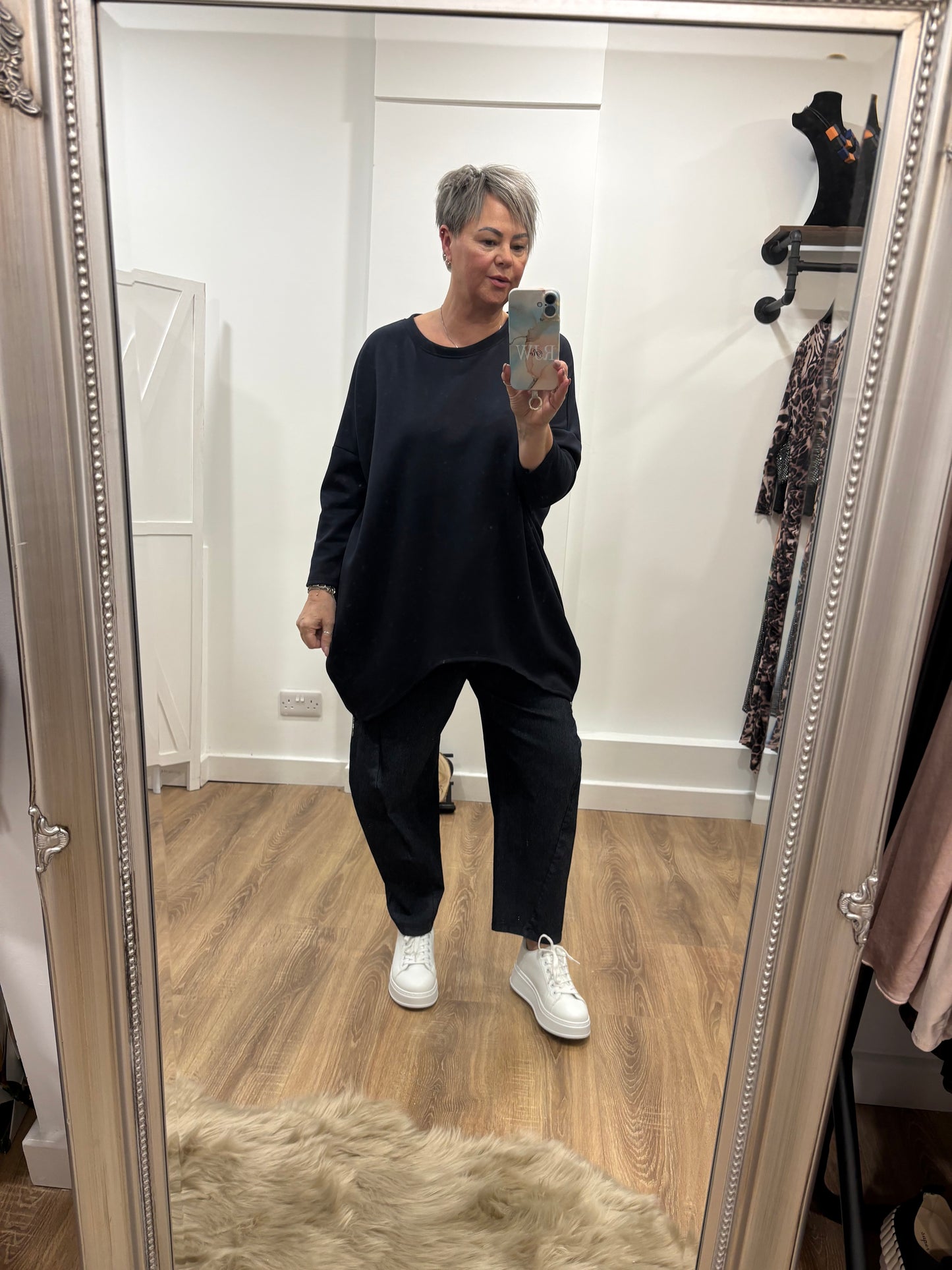 Plain Zip Side Sweatshirt