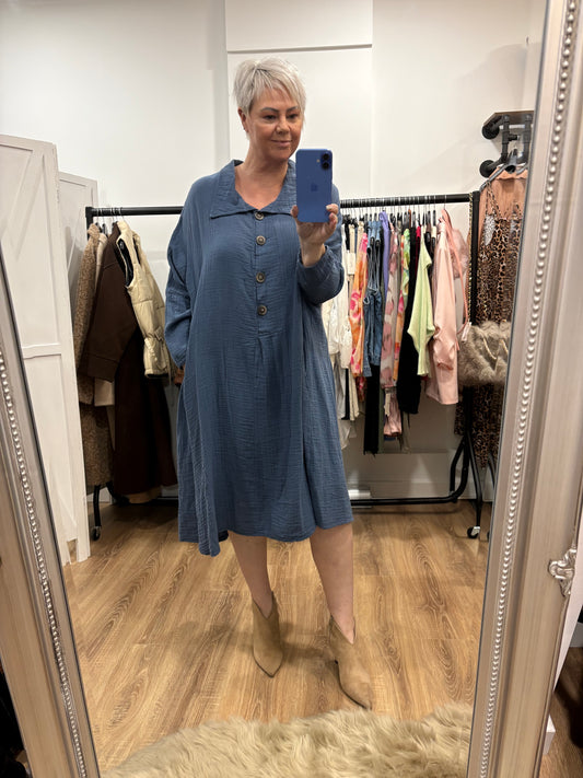 Cheesecloth Midi Dress