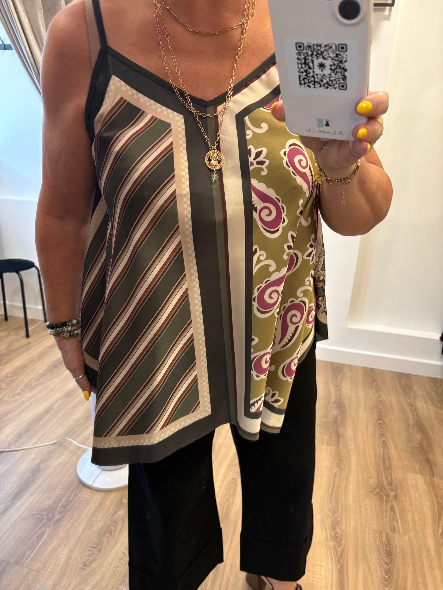 Scarf Print Cami Top