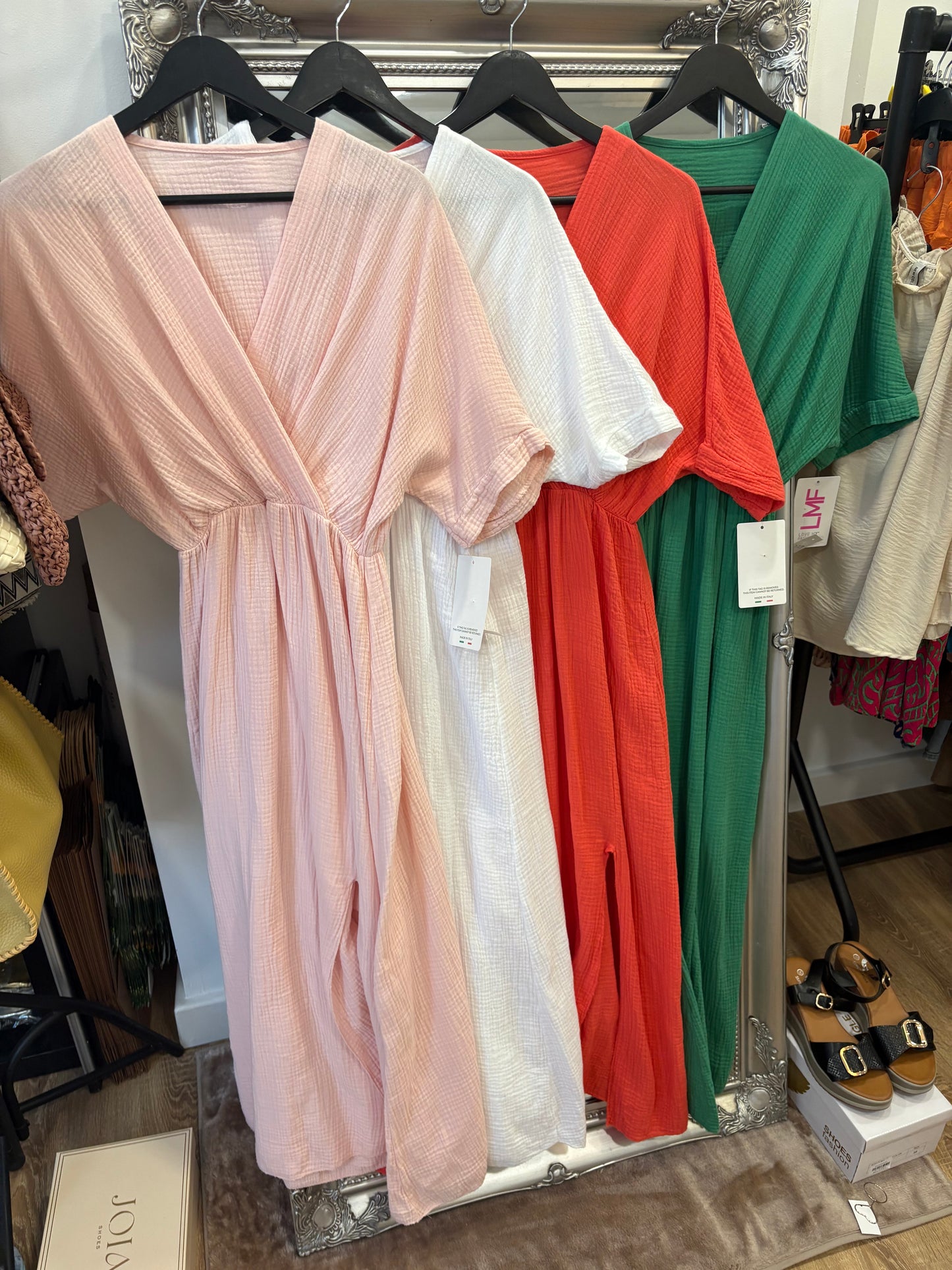 Cheesecloth Wrap Maxi Dress