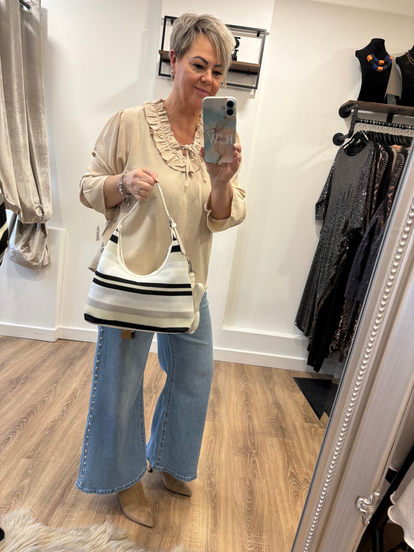 V Neck, Ruffle Blouse