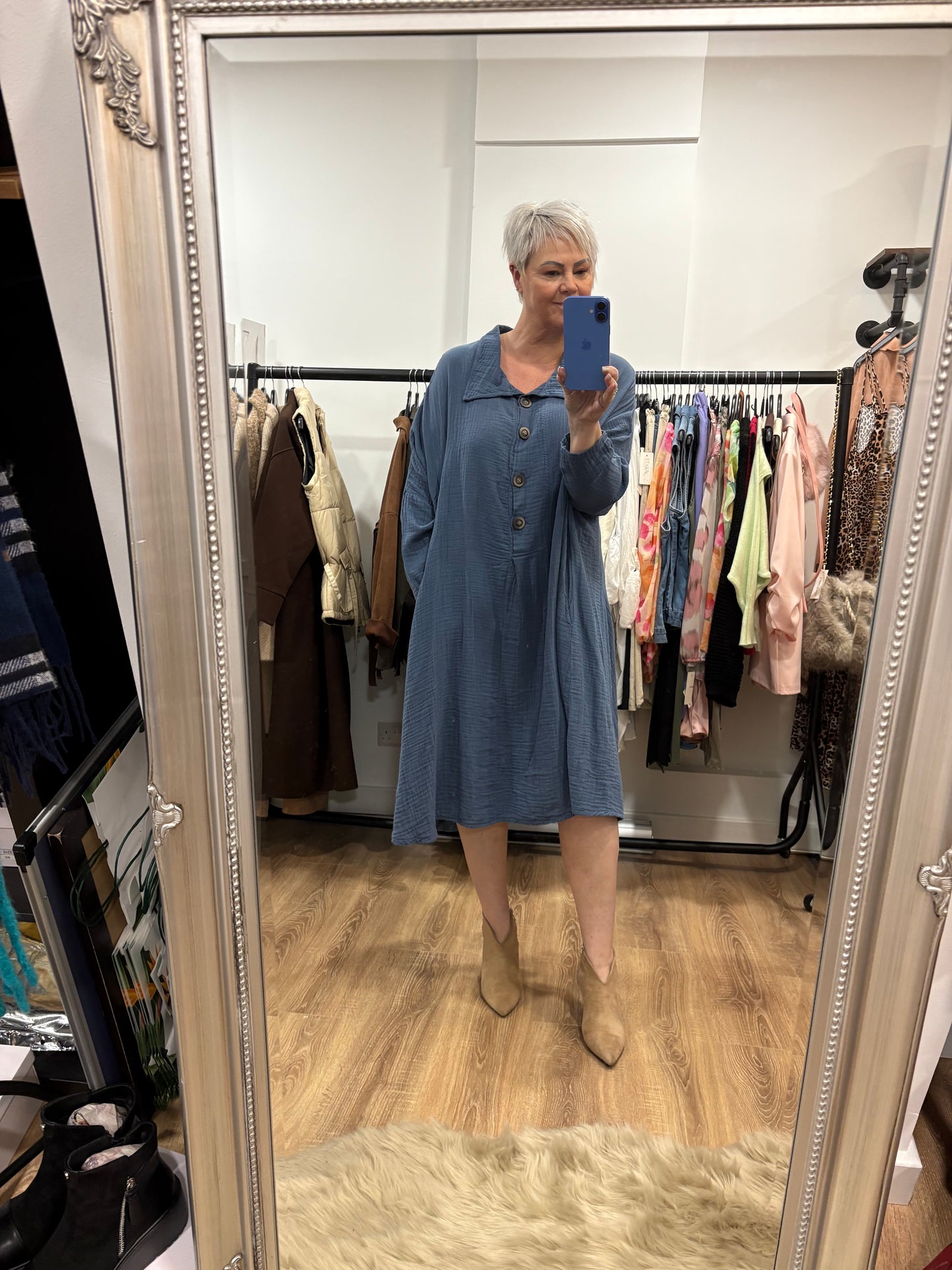 Cheesecloth Midi Dress