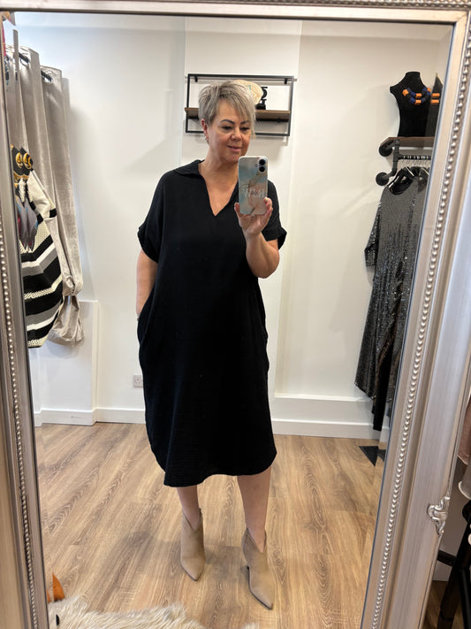 Cheesecloth Shirt Dress