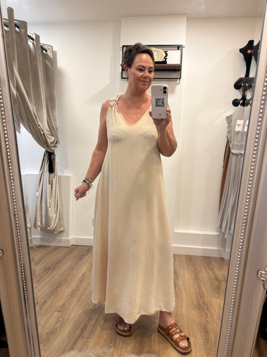 Ring Detail Strap Maxi Dress