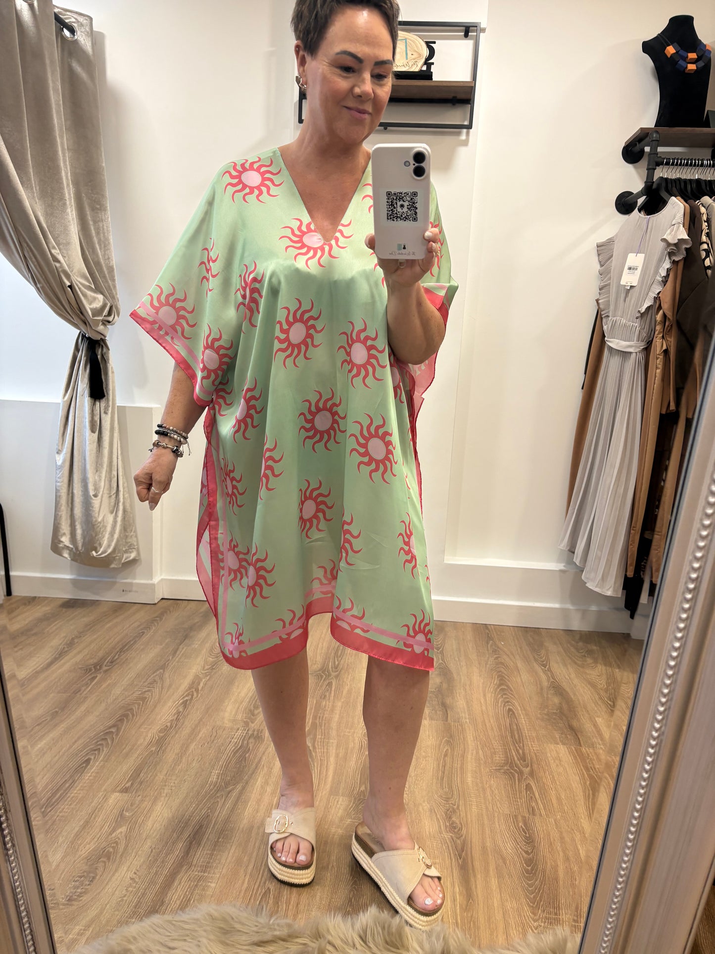 Sun Print Silk kaftan