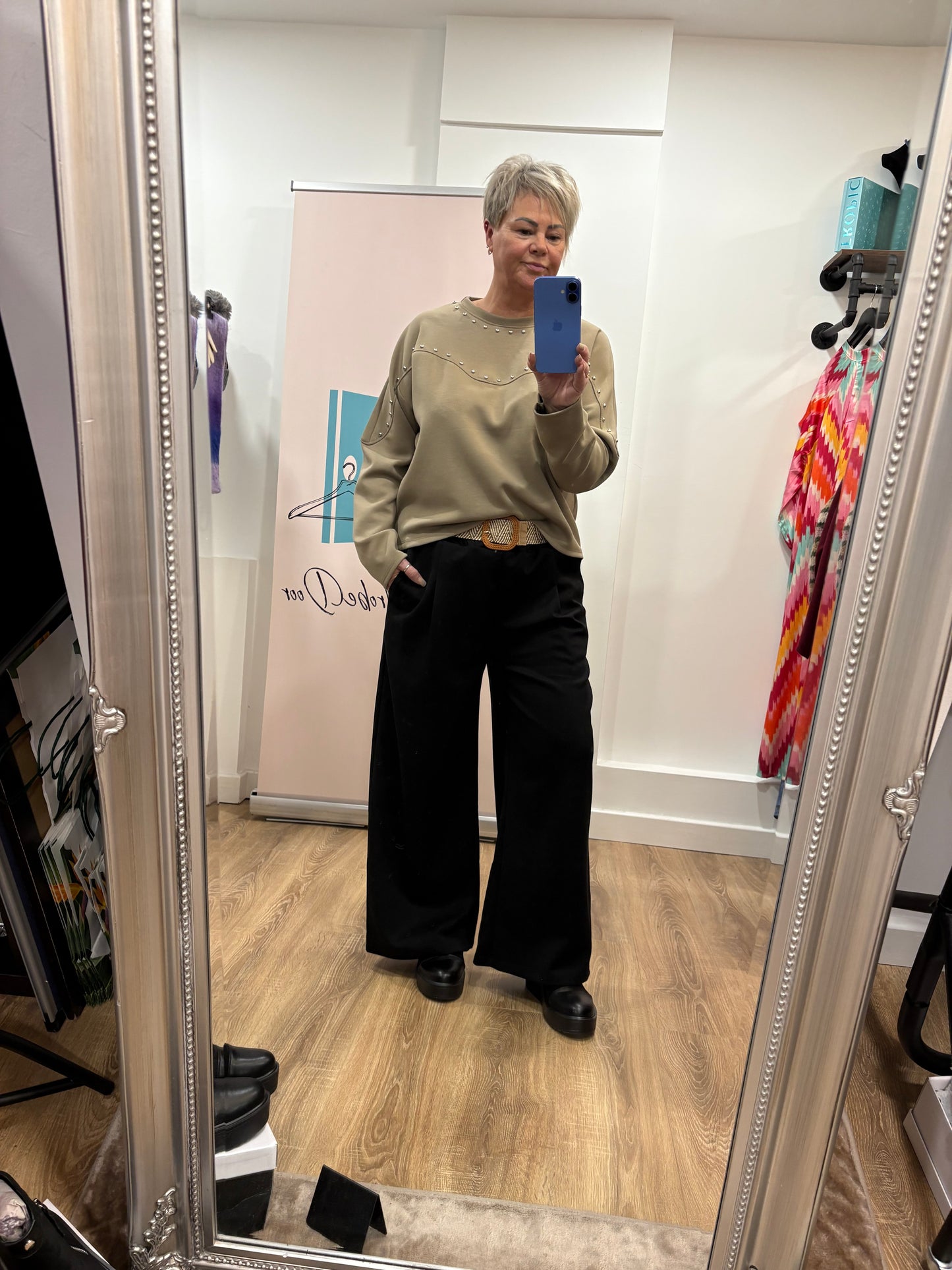 Wide Leg, Belted Trouser
