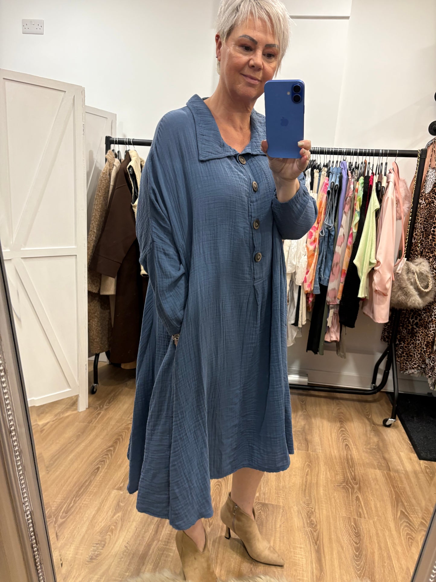 Cheesecloth Midi Dress