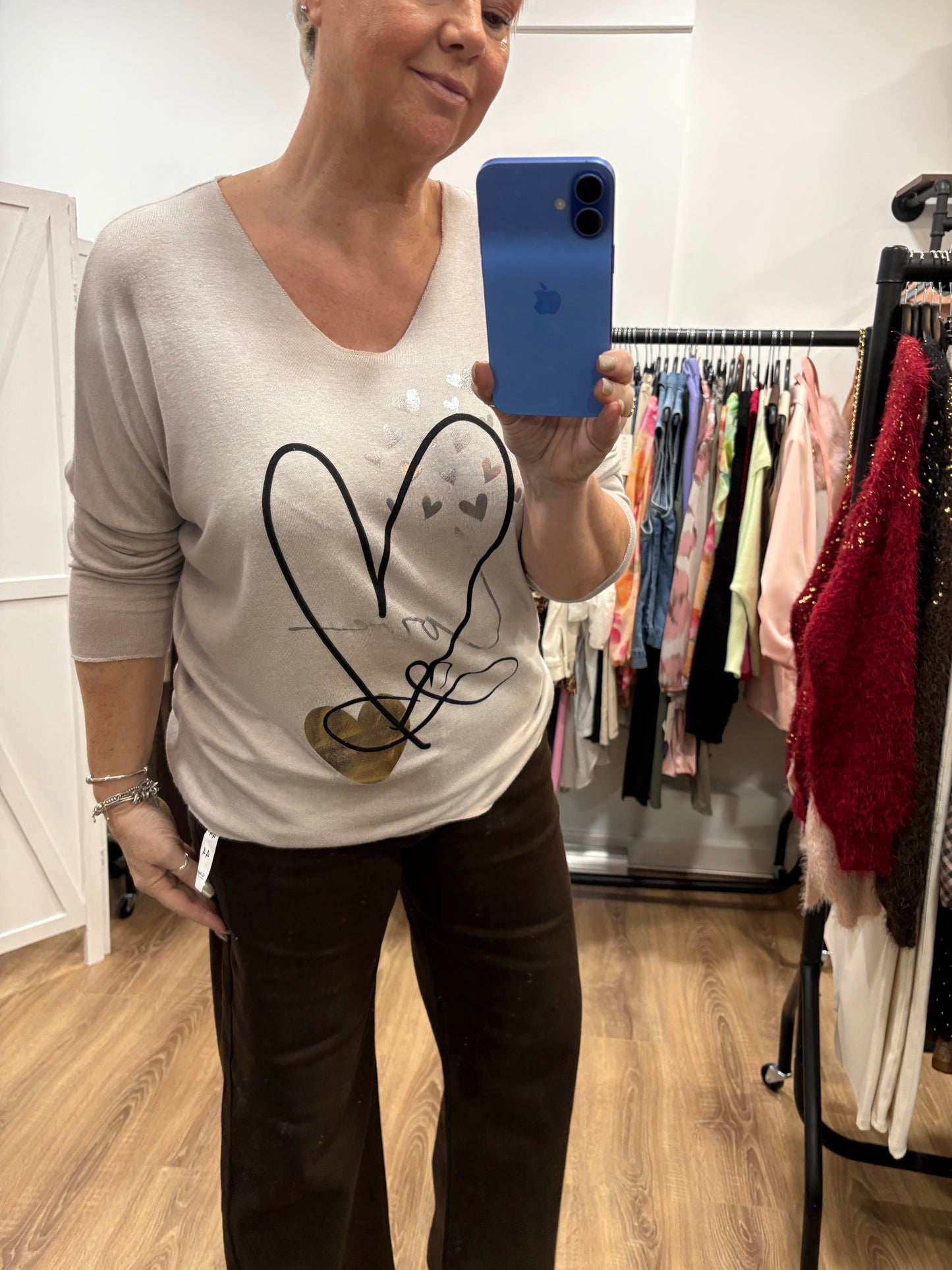 Lightweight Knit with Foil Design