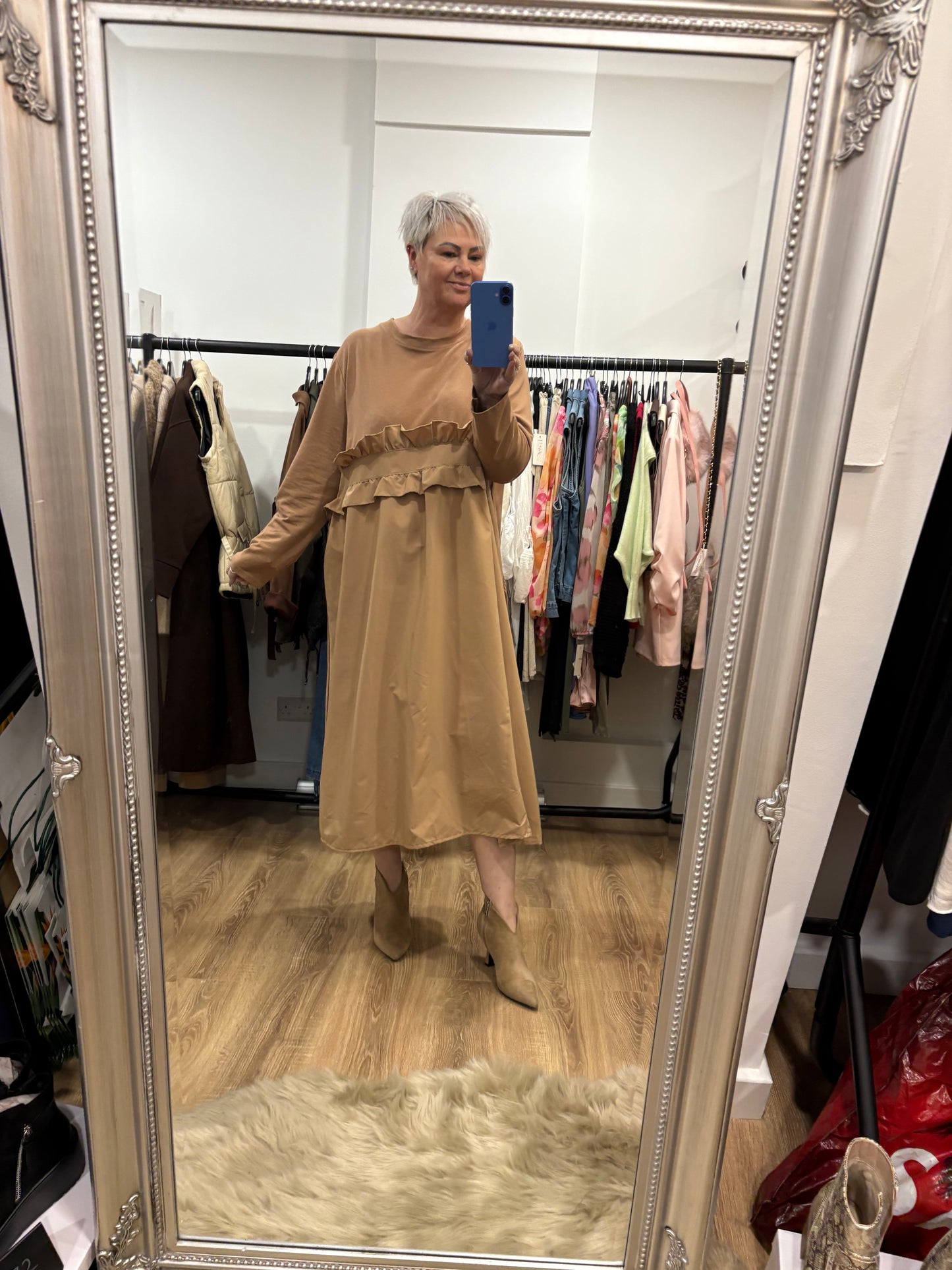 Frill Design Midaxi Dress