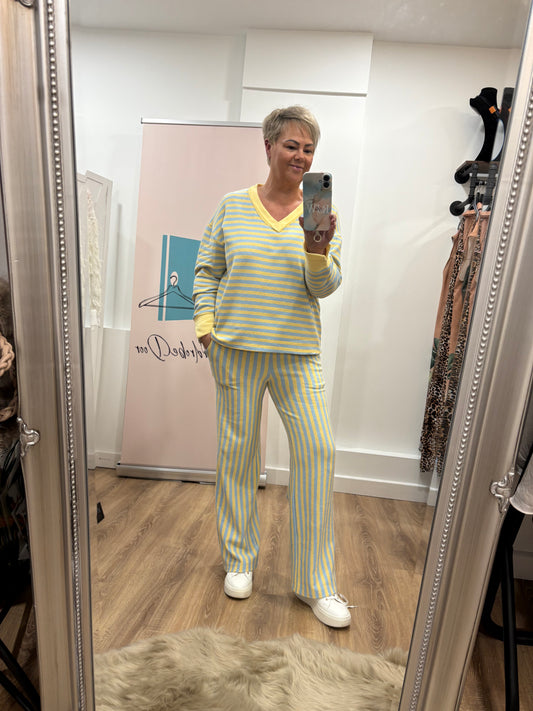 Stripe Wide Leg Joggers