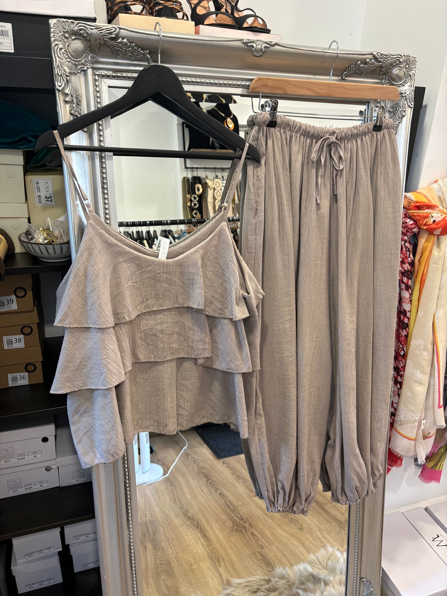 Tiered Top Harem Trouser Set