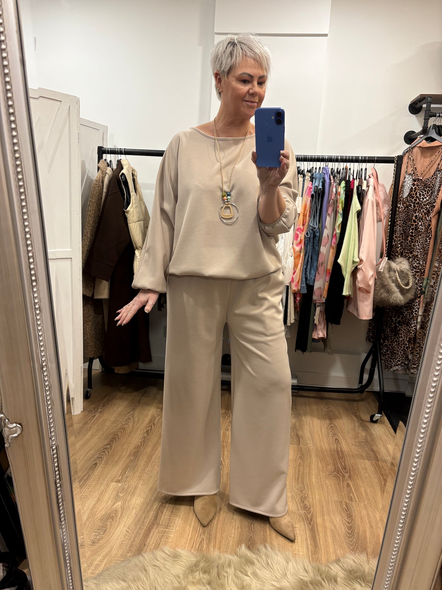 Lounge Set with Elasticated hem and Wide Leg